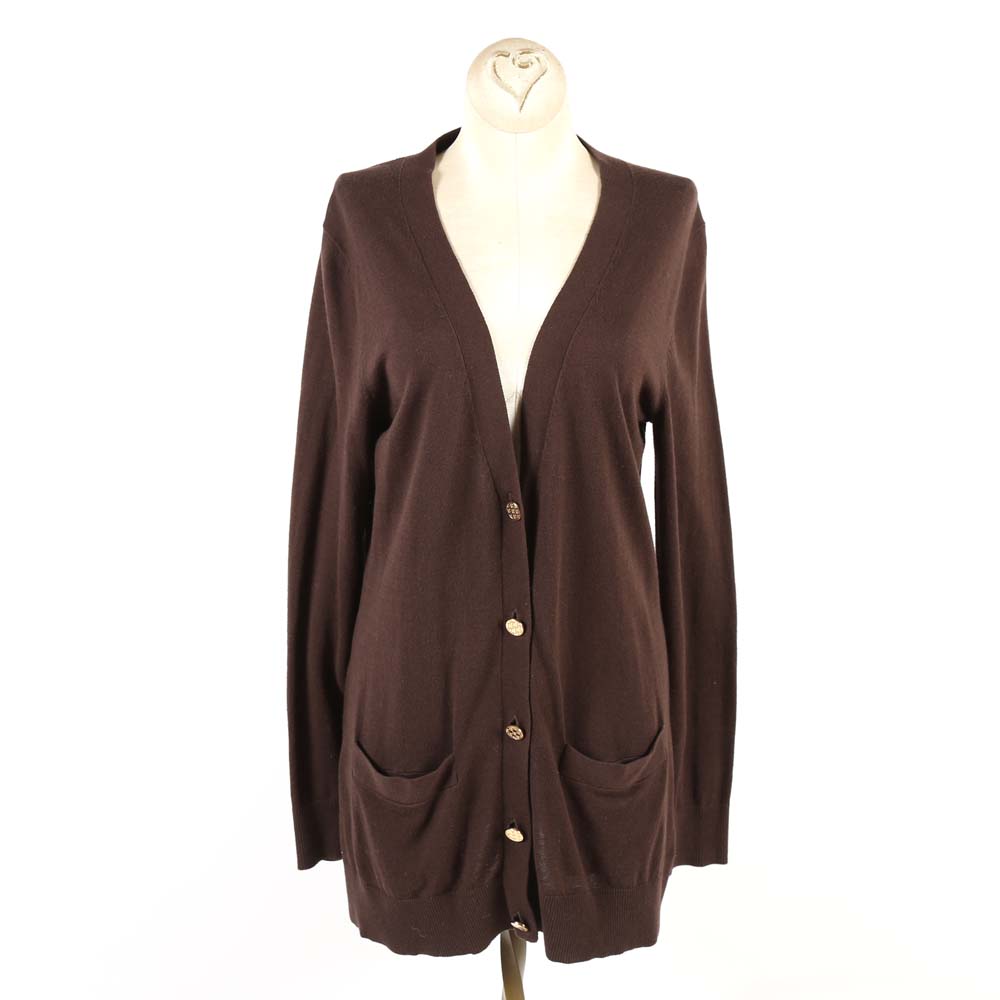 MICHAEL by Michael Kors Brown Knit Cardigan