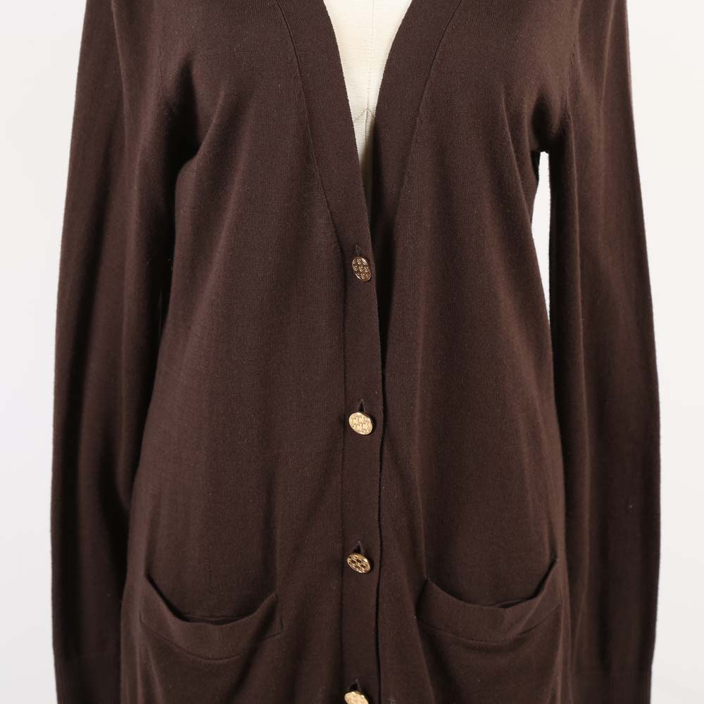 MICHAEL by Michael Kors Brown Knit Cardigan