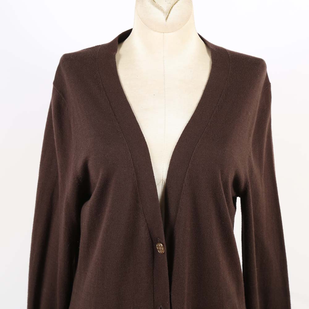MICHAEL by Michael Kors Brown Knit Cardigan