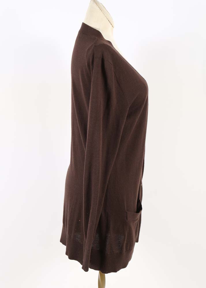 MICHAEL by Michael Kors Brown Knit Cardigan
