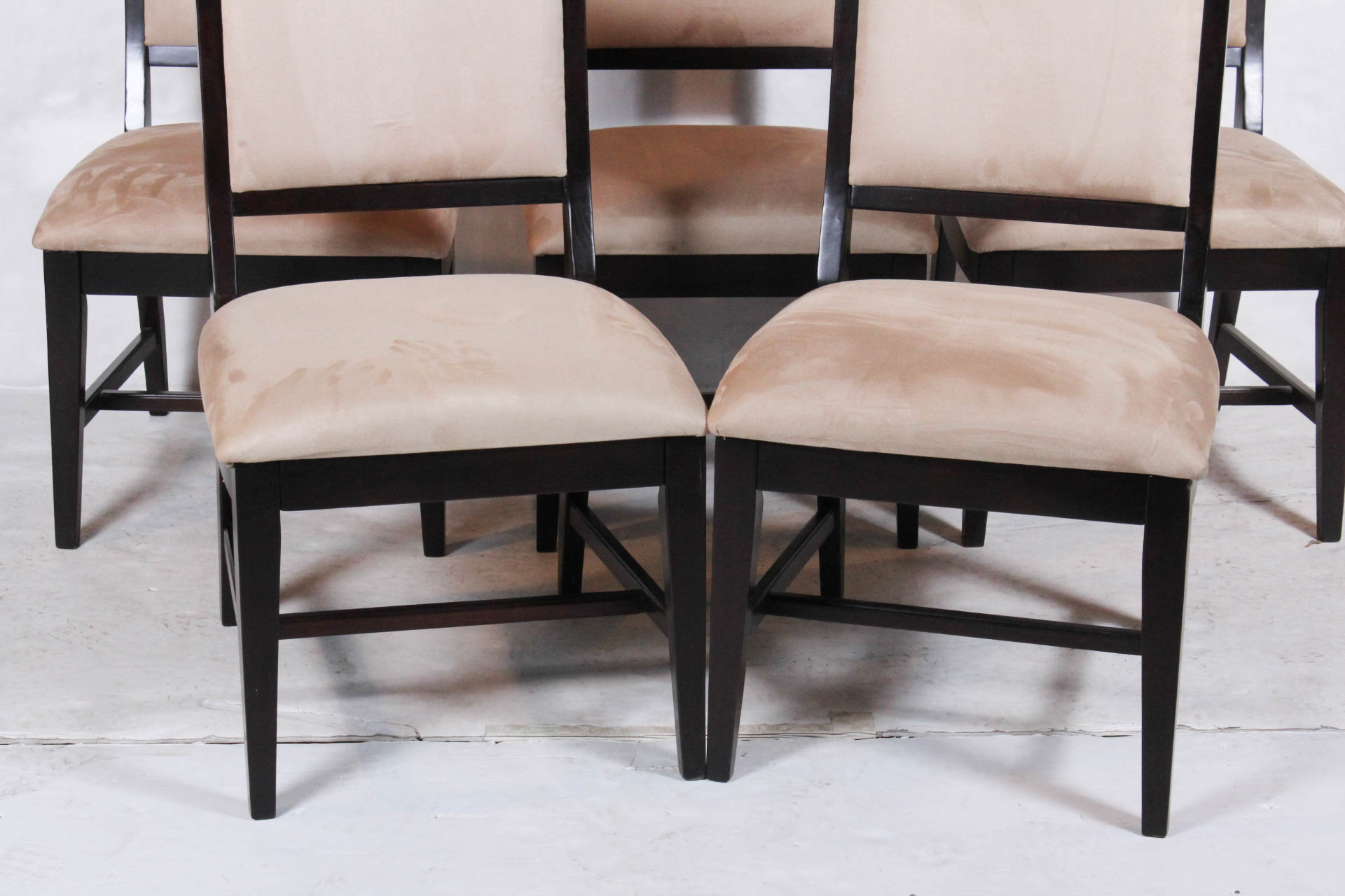 Four Traditional Wood Framed Dining Chairs by Ashley Furniture