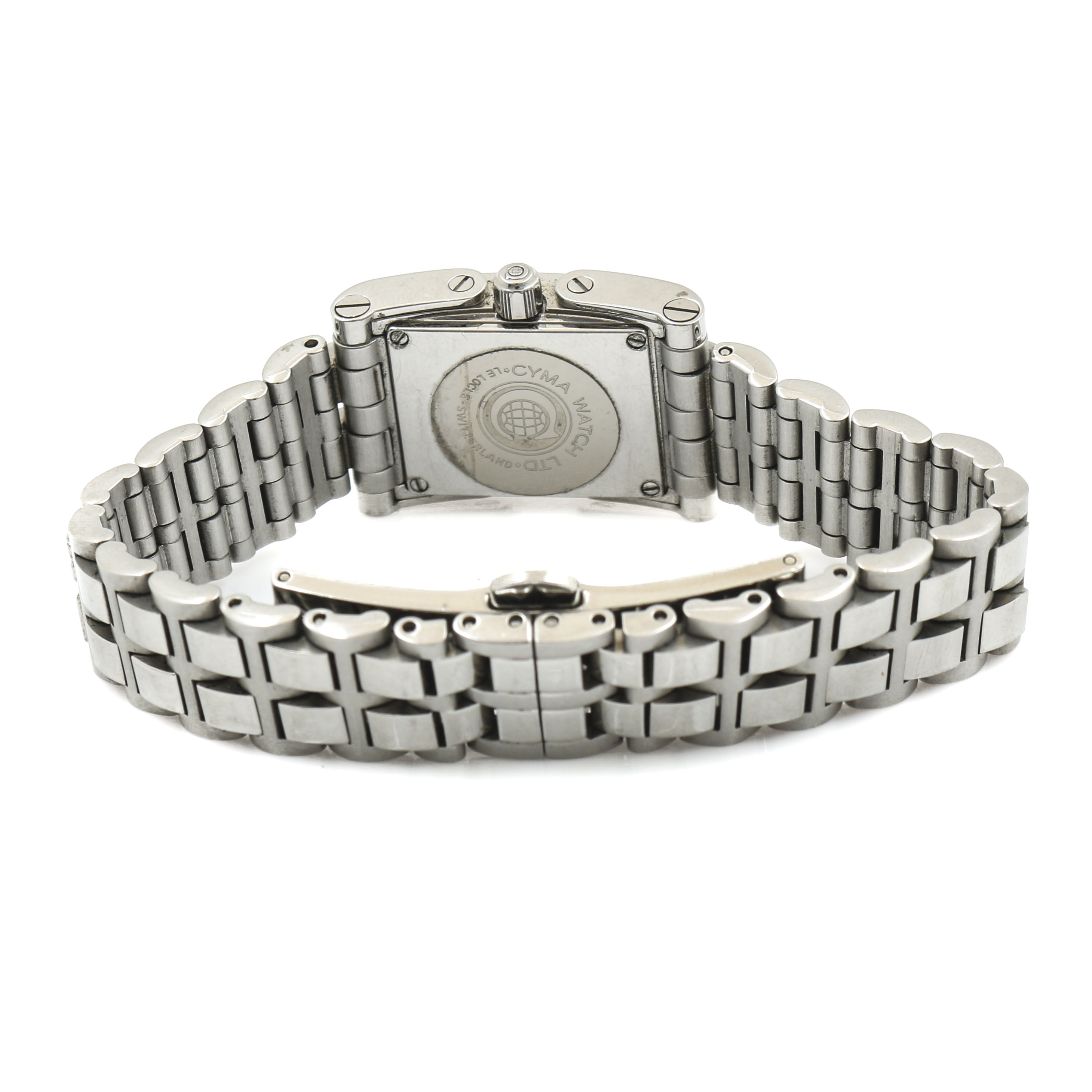 Cyma Diamond and Stainless Steel Link Watch
