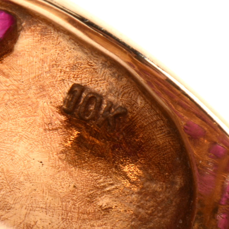 10K Yellow Gold and Ruby Ring