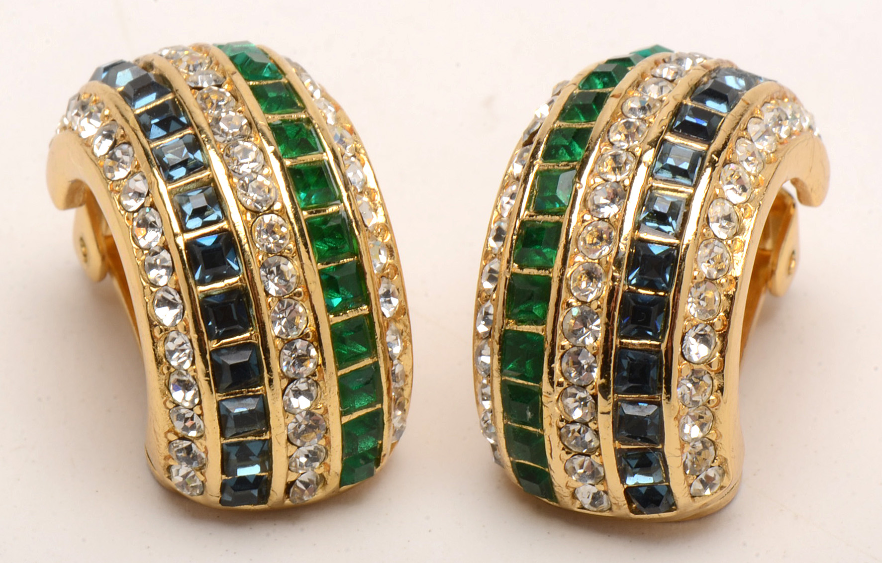 Pair of Vintage Christian Dior Designer Clip-On Earrings