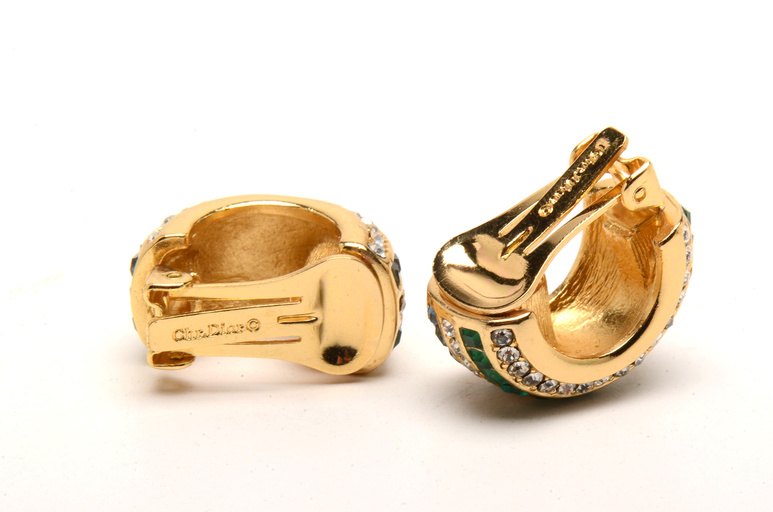 Pair of Vintage Christian Dior Designer Clip-On Earrings