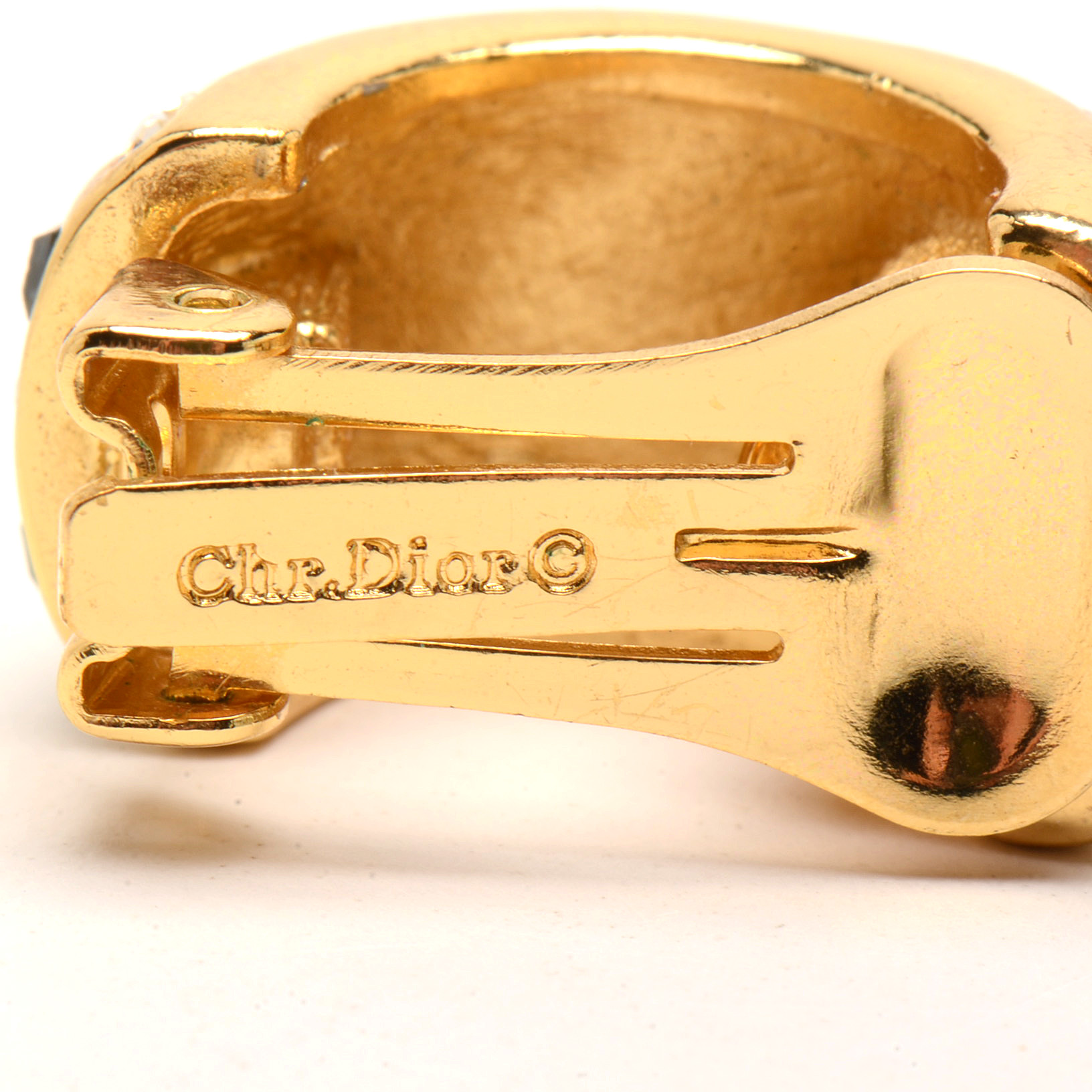 Pair of Vintage Christian Dior Designer Clip-On Earrings