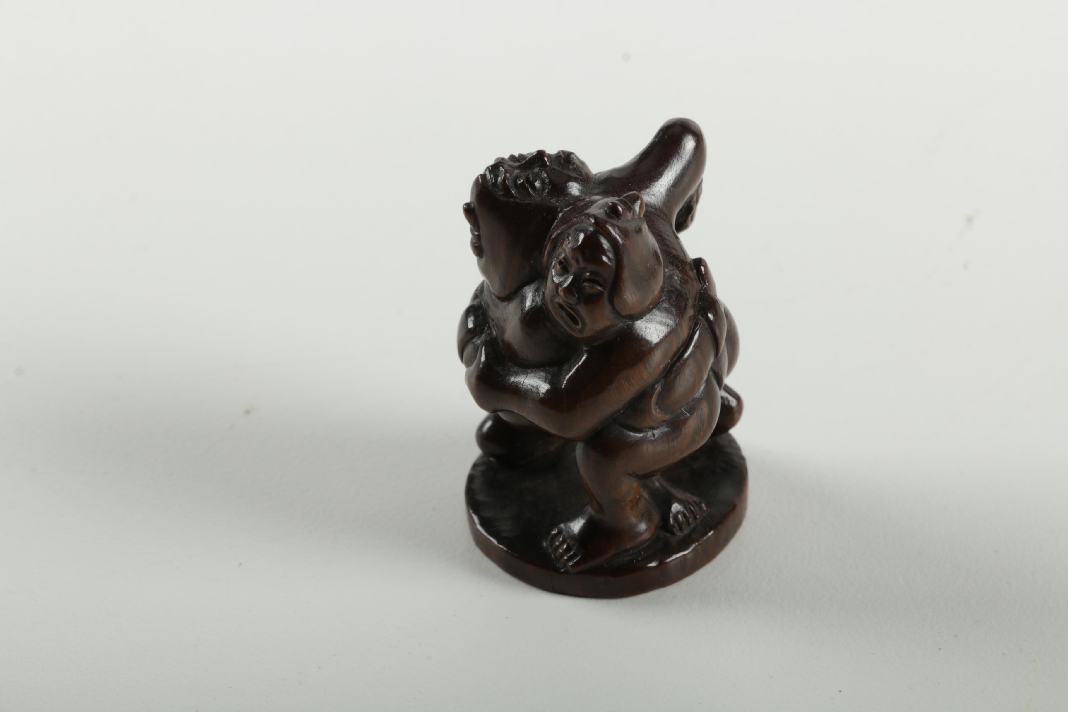 Selection of Japanese Carved Wood Netsuke