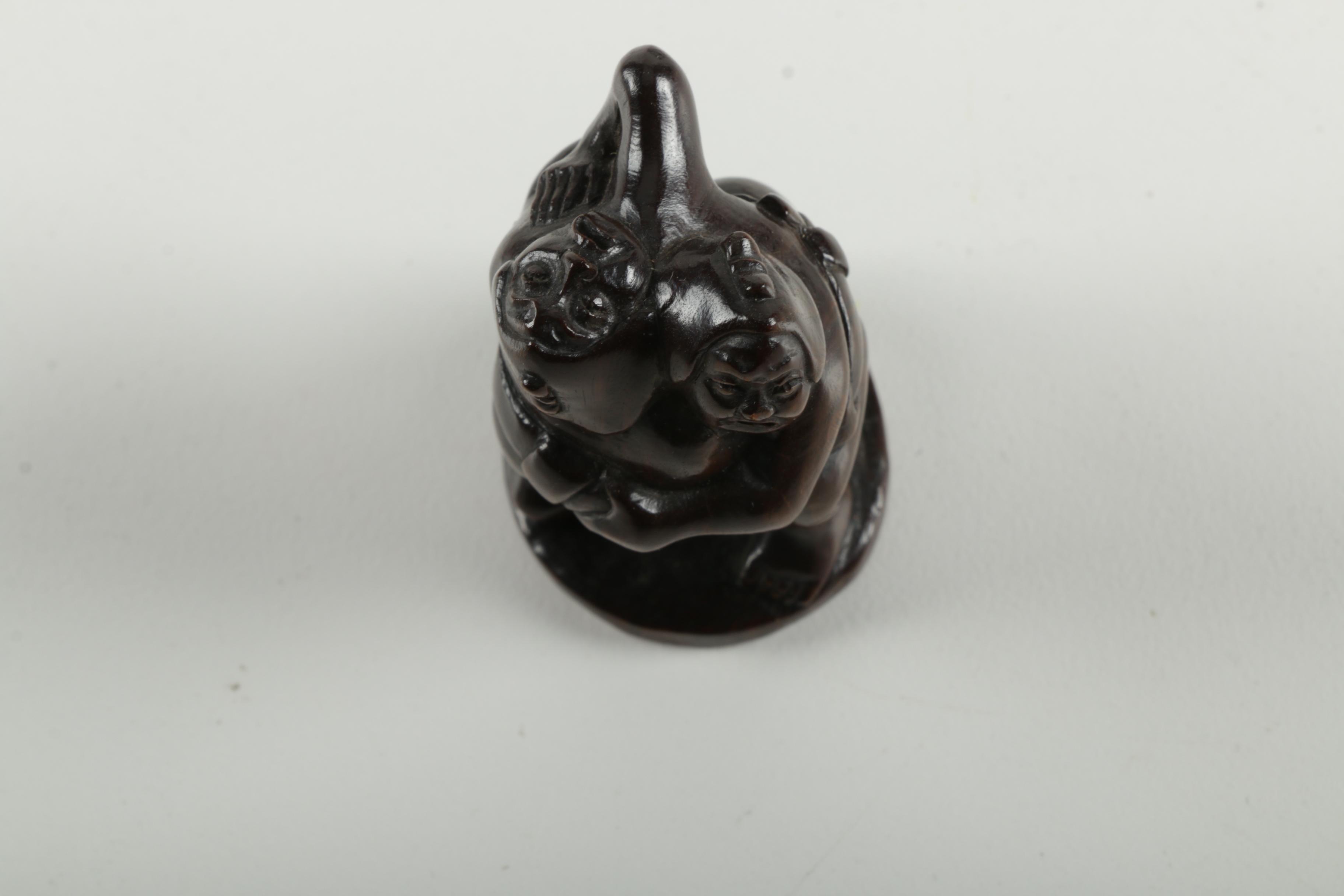 Selection of Japanese Carved Wood Netsuke