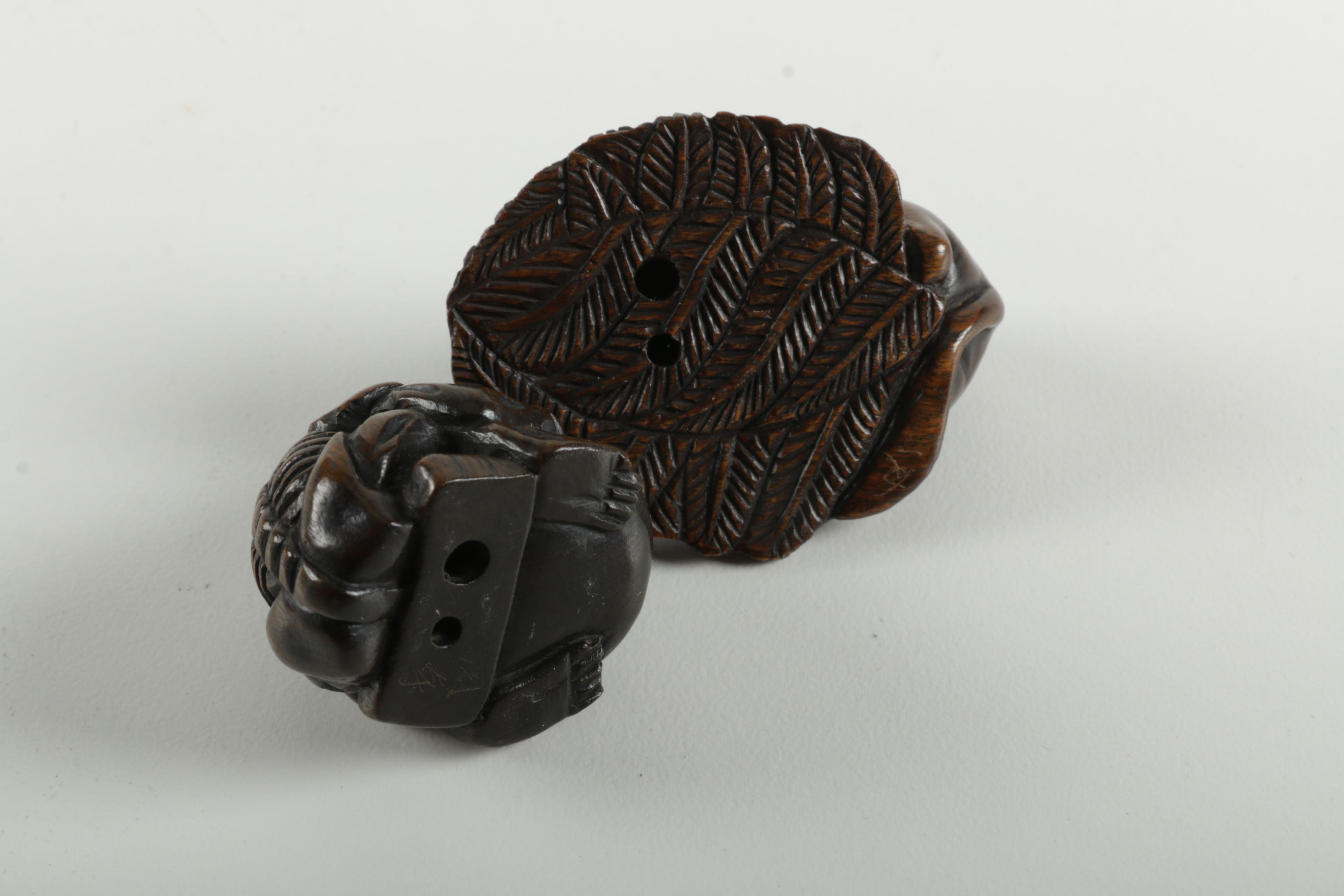Selection of Japanese Carved Wood Netsuke