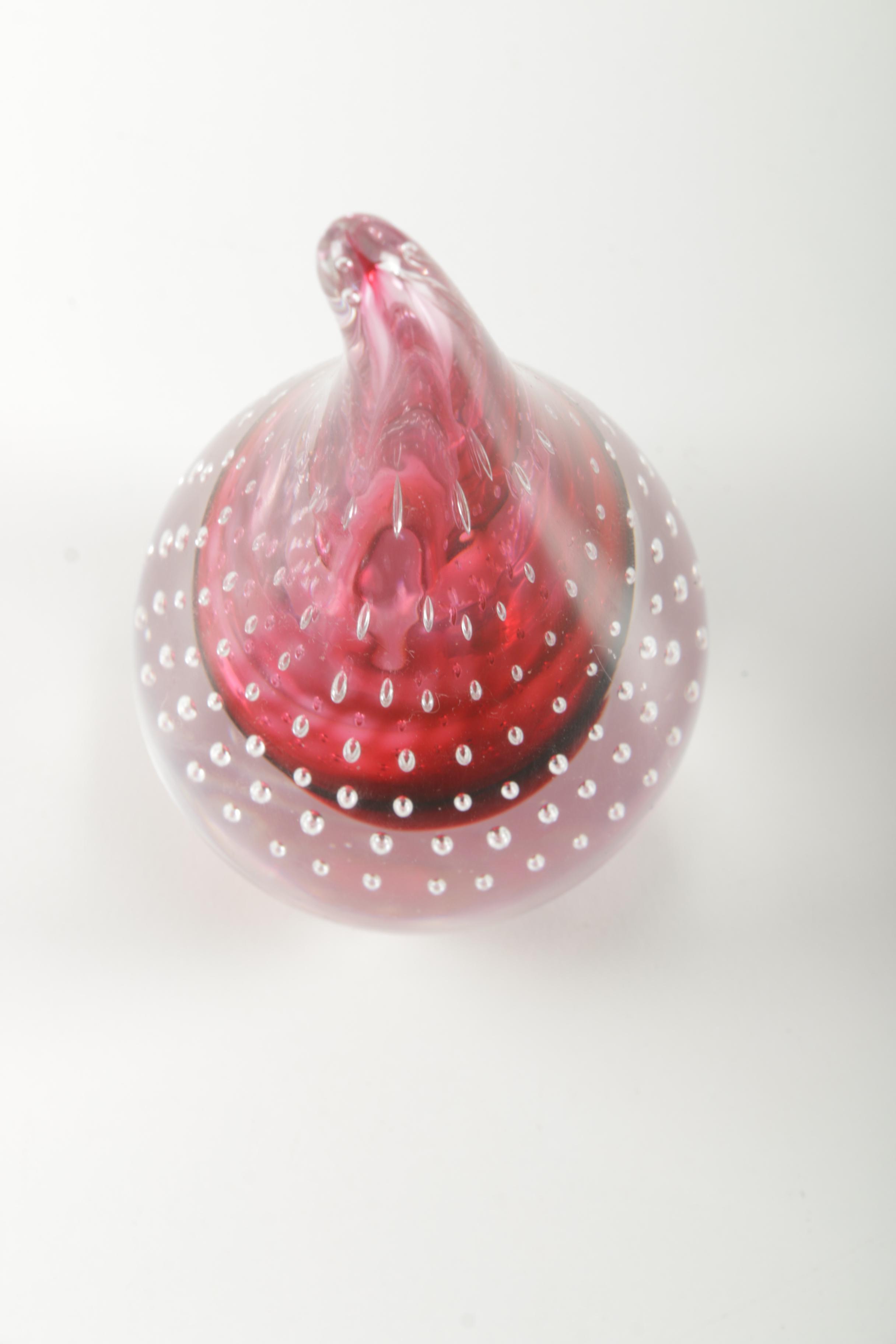 Art Glass Paperweights Featuring Adam Jablonski Lead Crystal