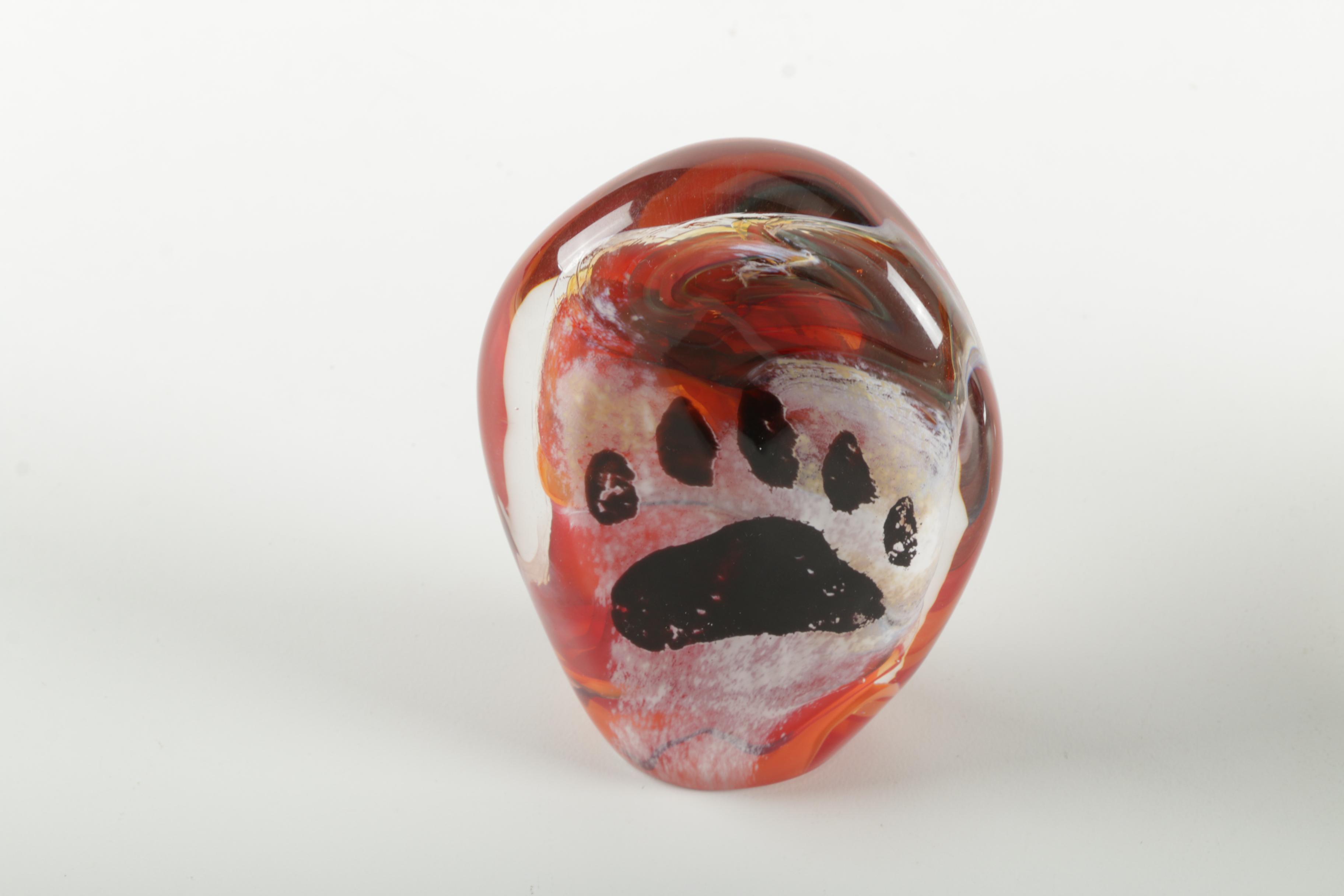 Art Glass Paperweights Featuring Adam Jablonski Lead Crystal