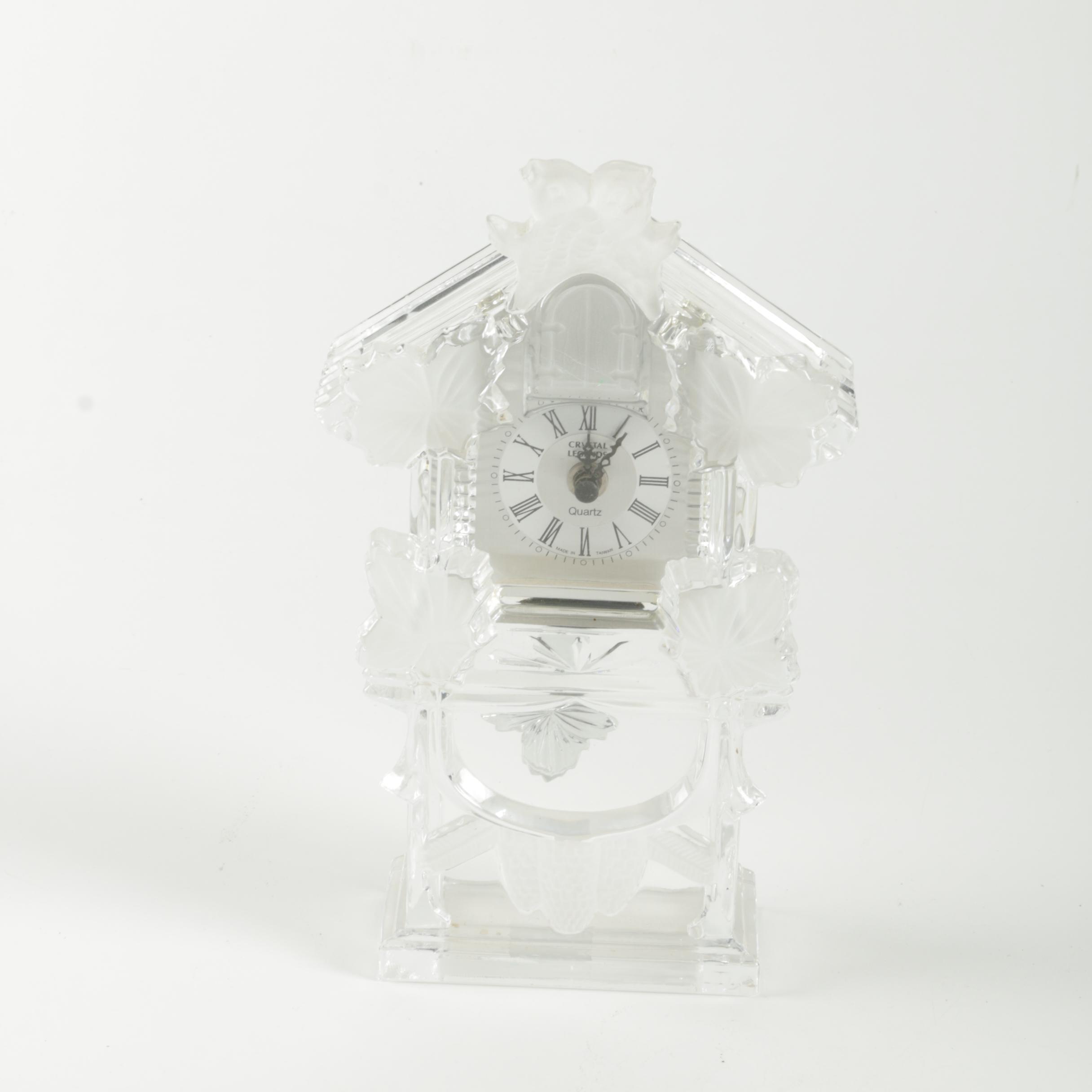 Godinger "Crystal Legends" Cuckoo Style Clock