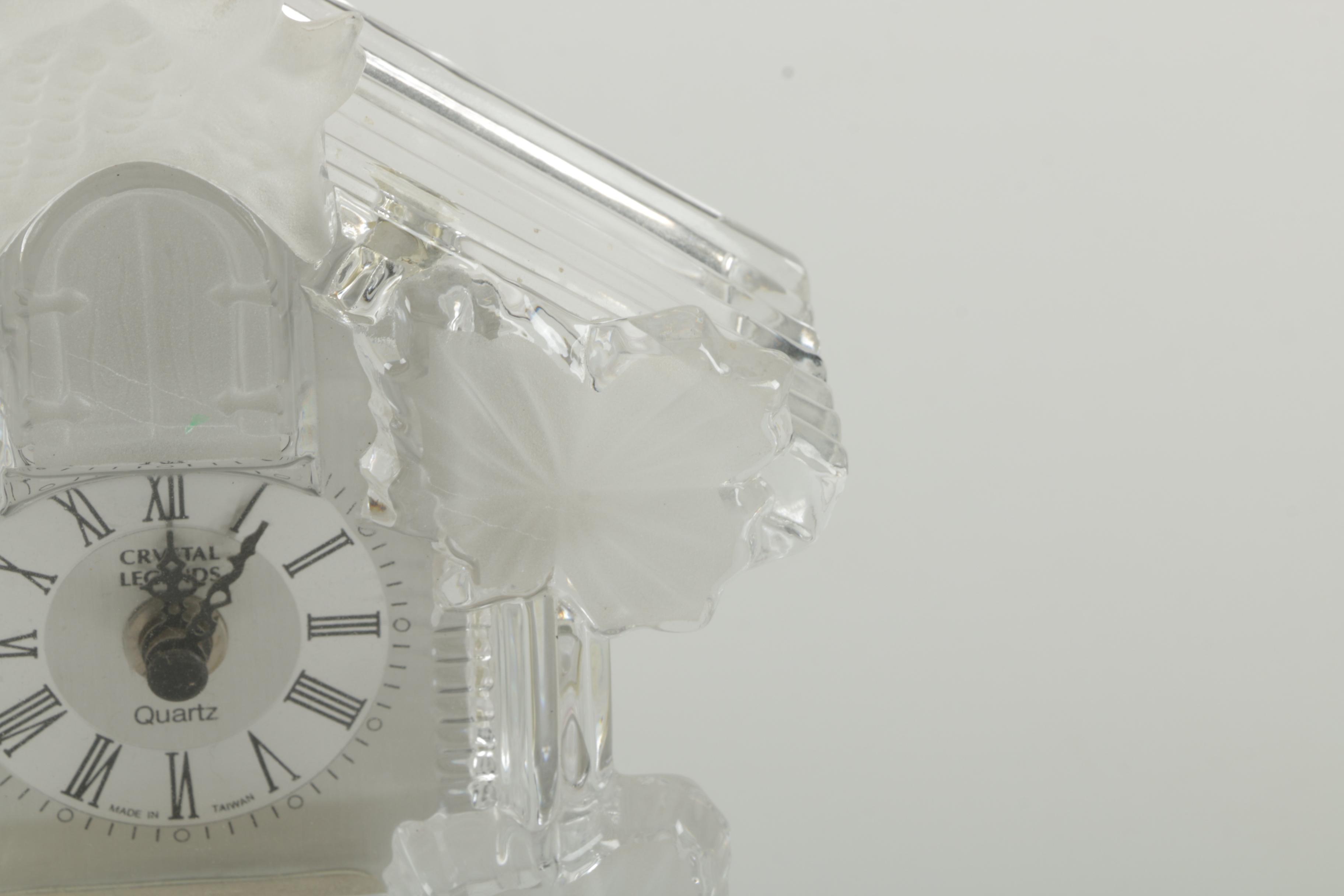 Godinger "Crystal Legends" Cuckoo Style Clock