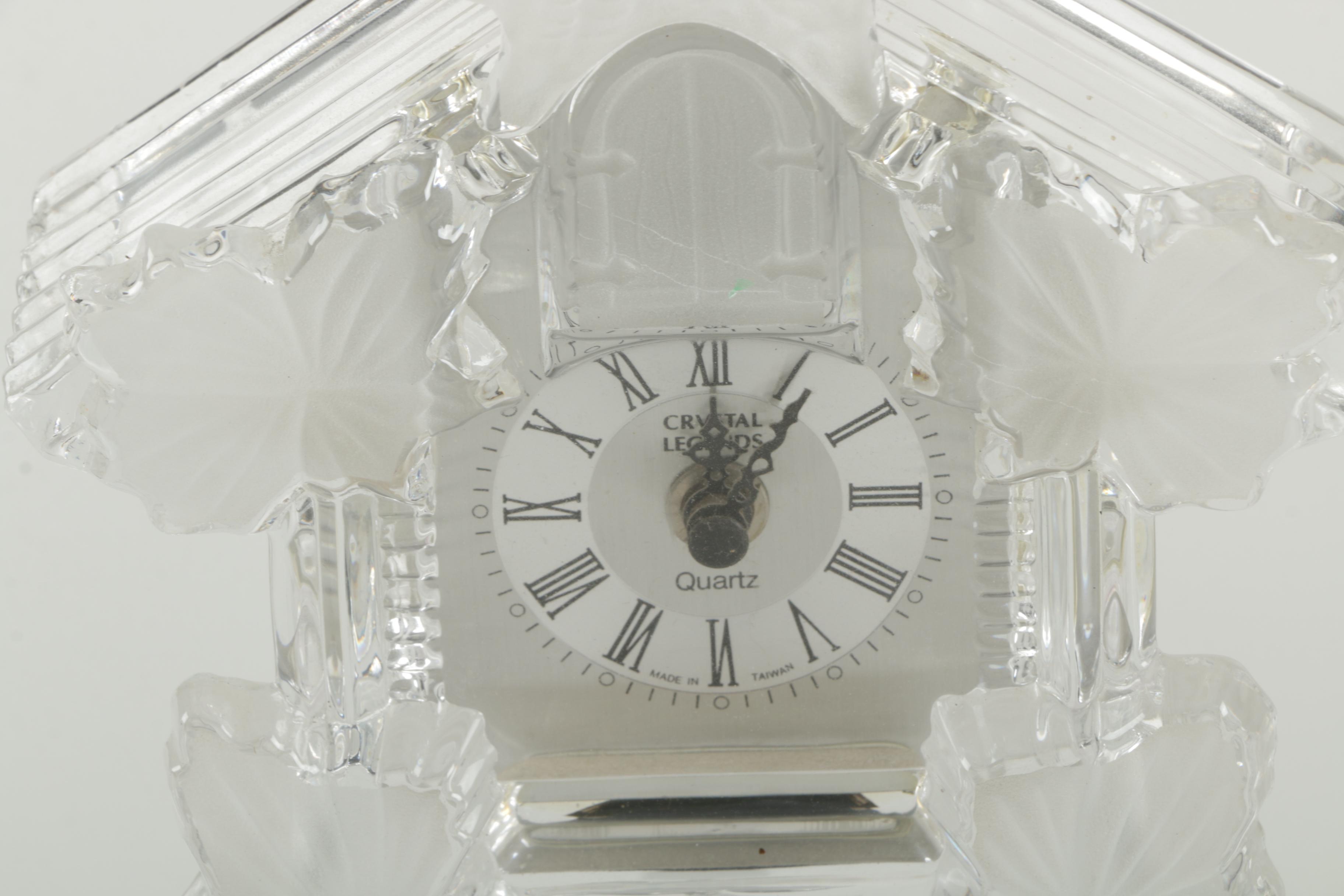 Godinger "Crystal Legends" Cuckoo Style Clock