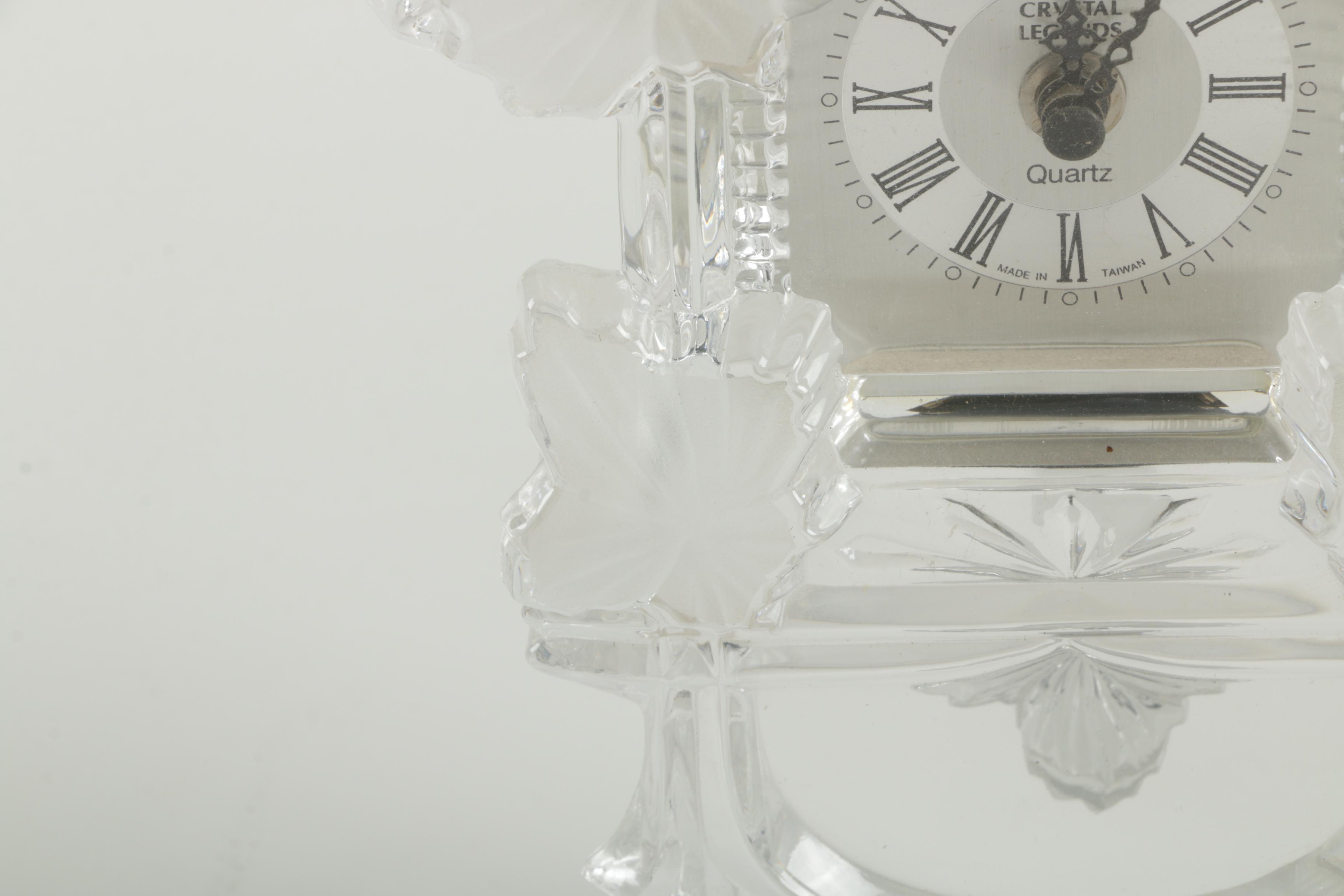 Godinger "Crystal Legends" Cuckoo Style Clock
