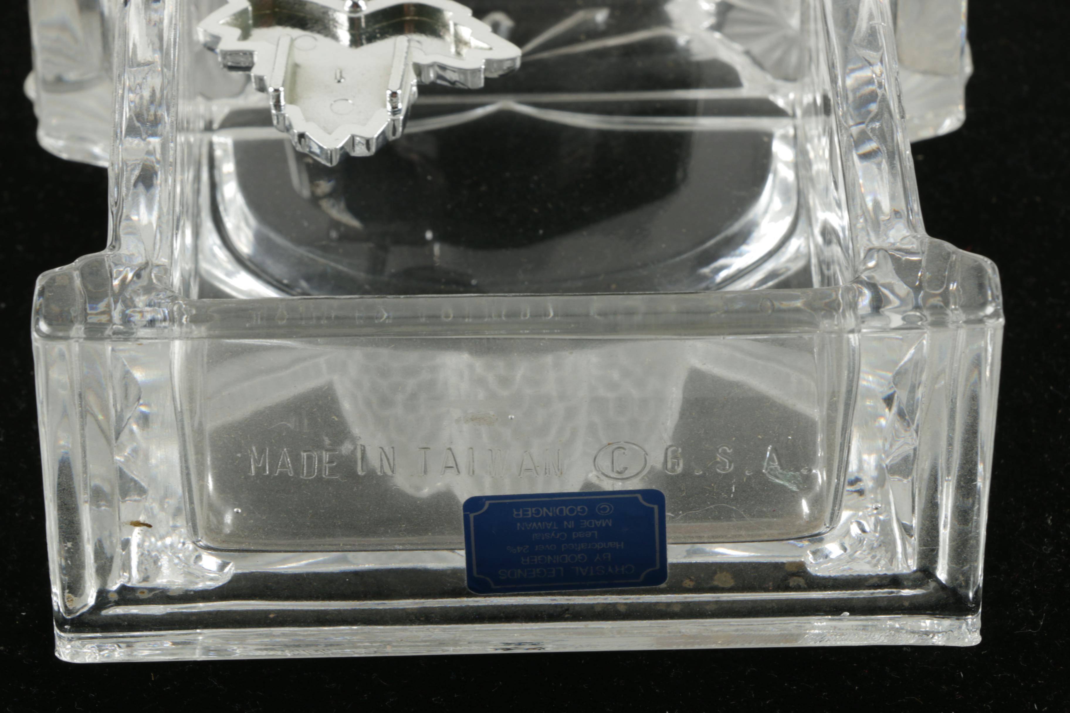 Godinger "Crystal Legends" Cuckoo Style Clock