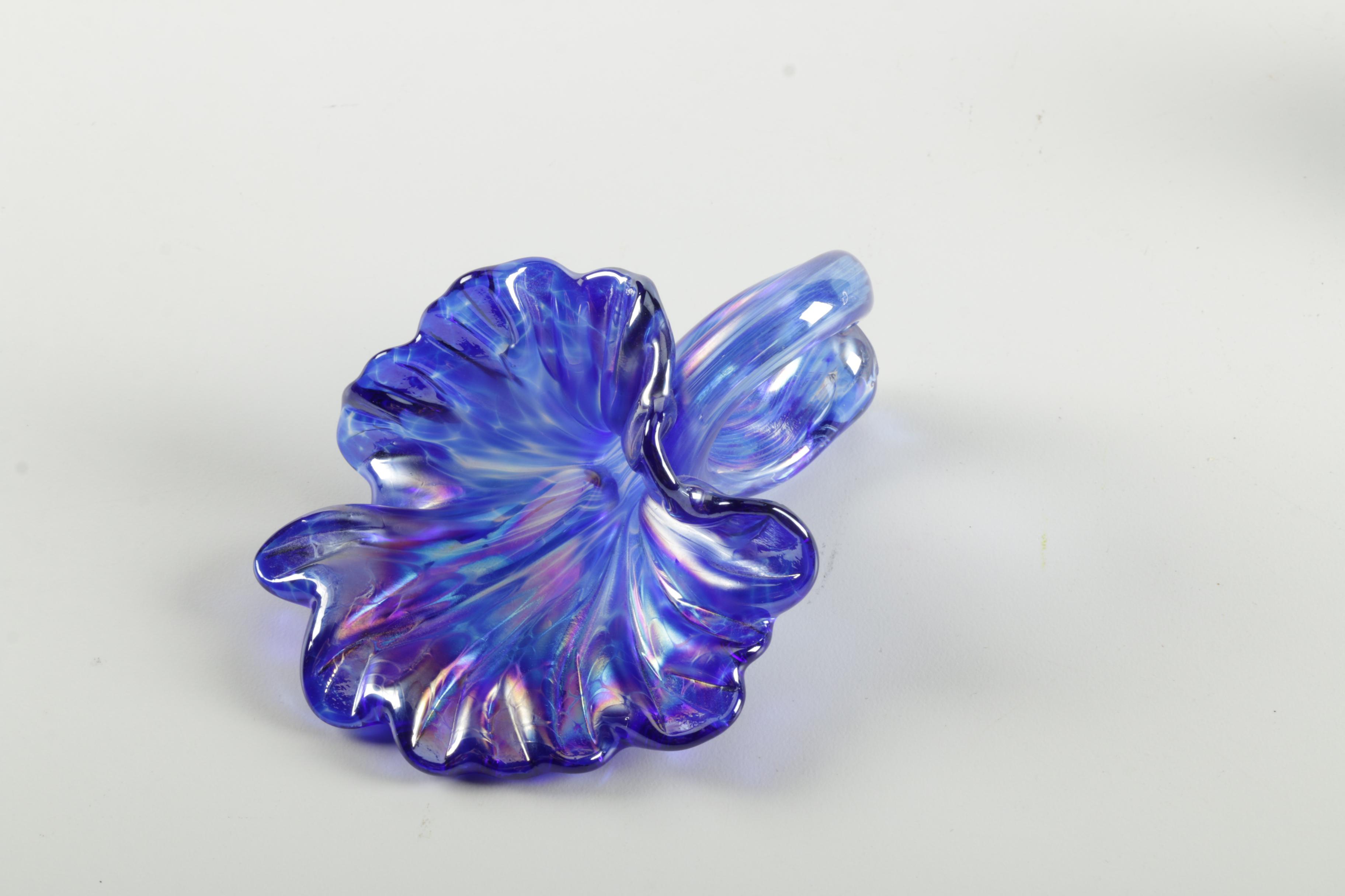 Iridescent Art Glass Flowers