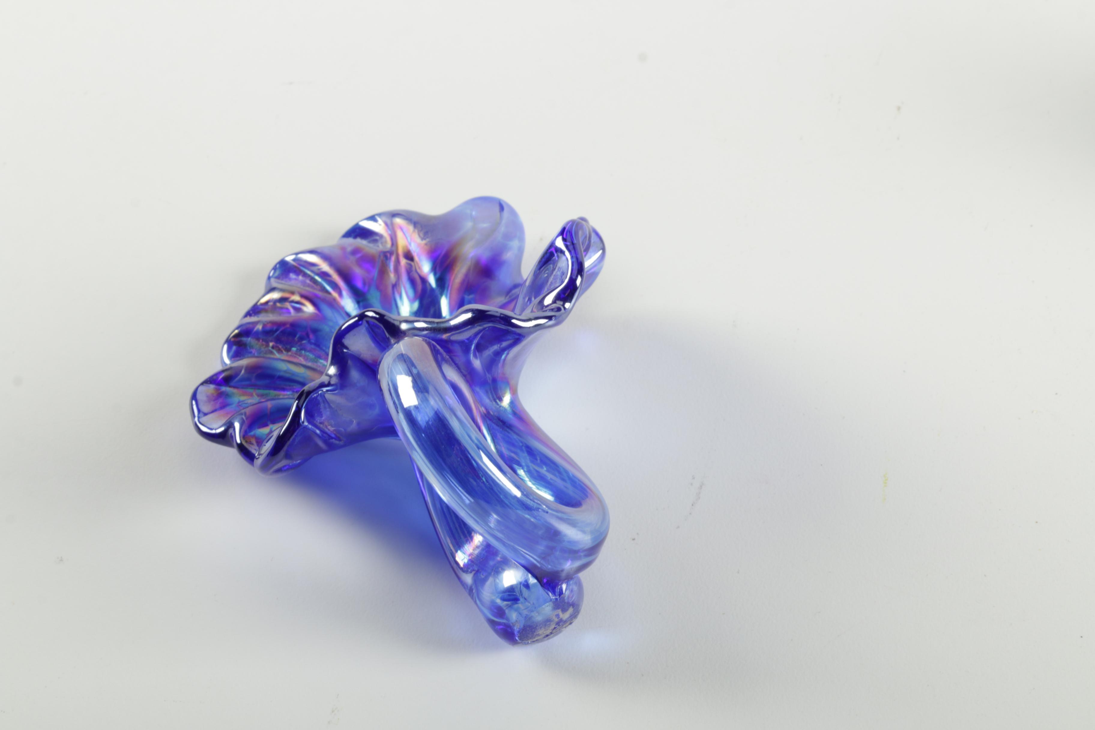 Iridescent Art Glass Flowers