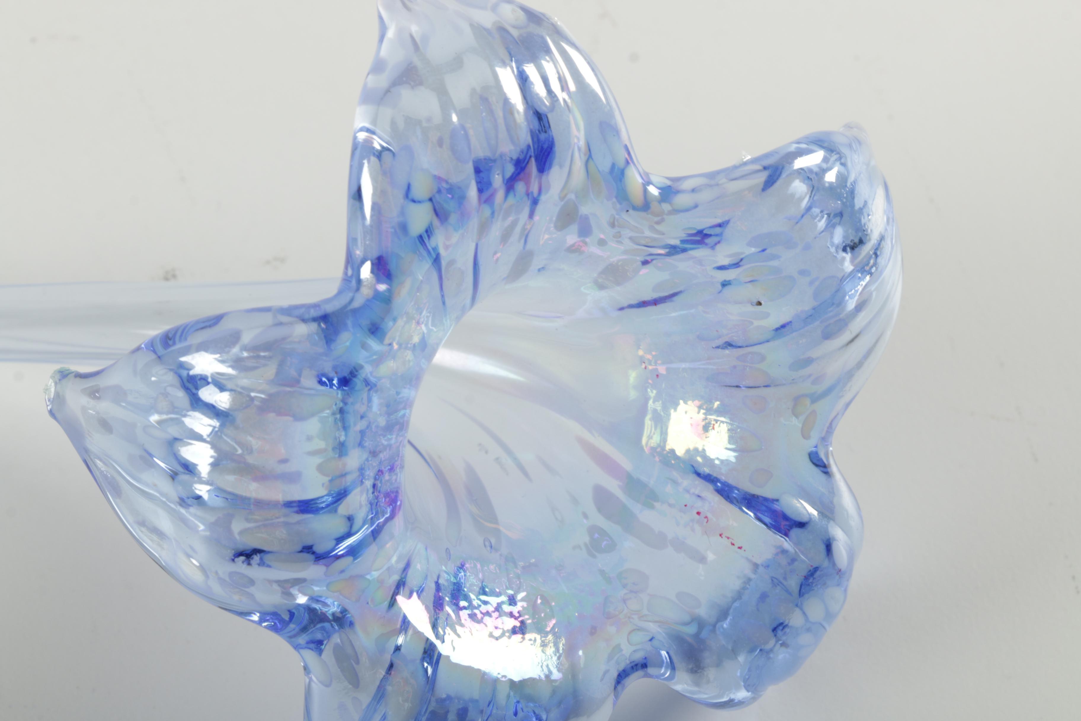 Iridescent Art Glass Flowers