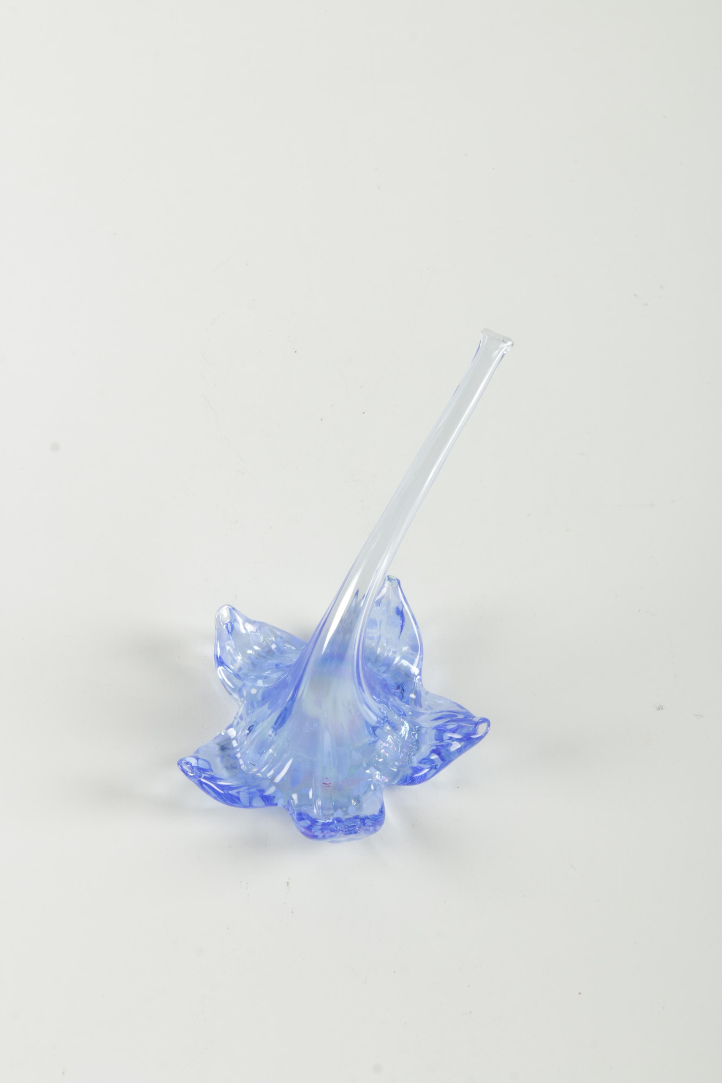 Iridescent Art Glass Flowers