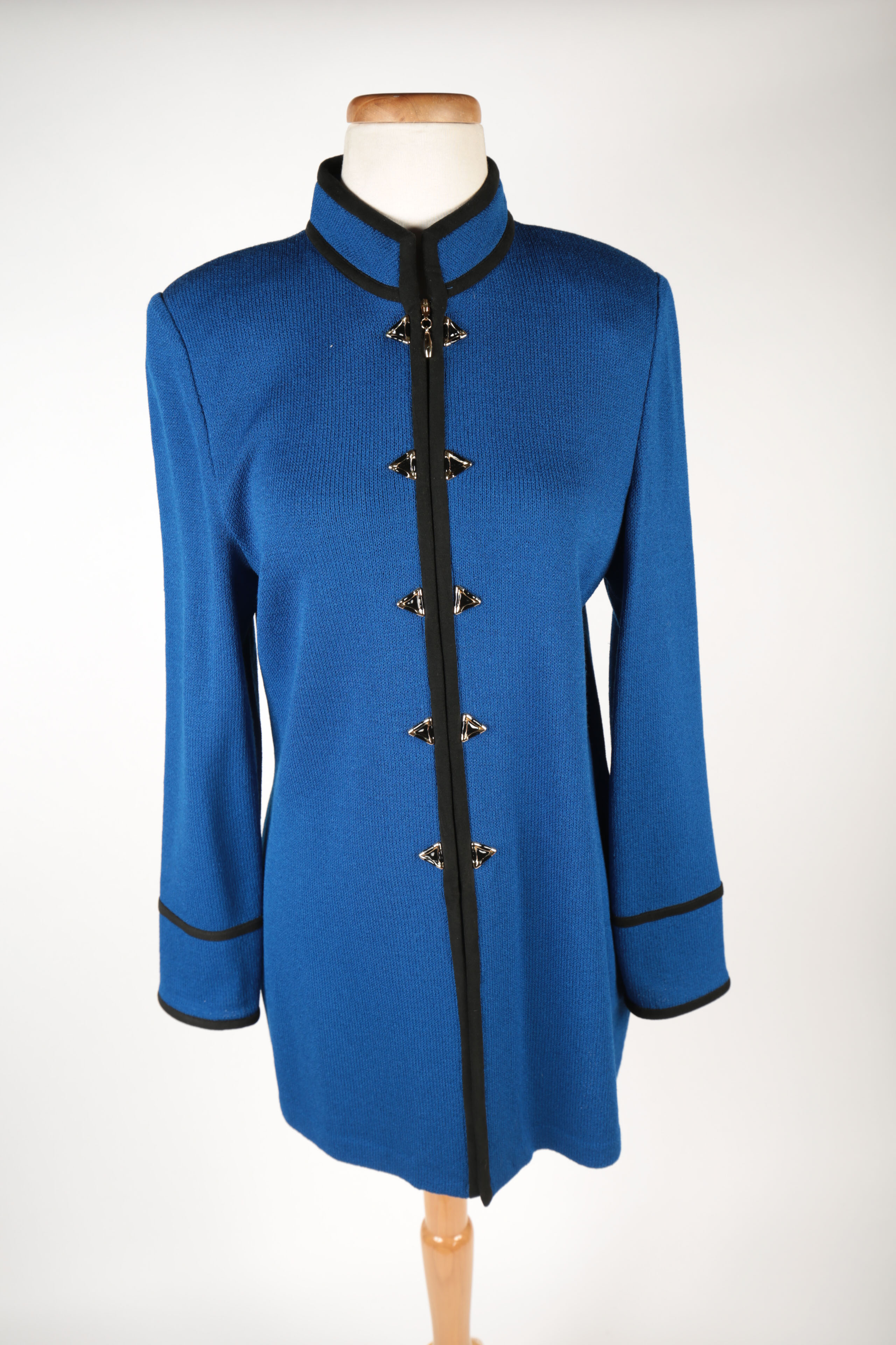 St. John Asian Inspired Tunic Jacket and Black Knit Dress