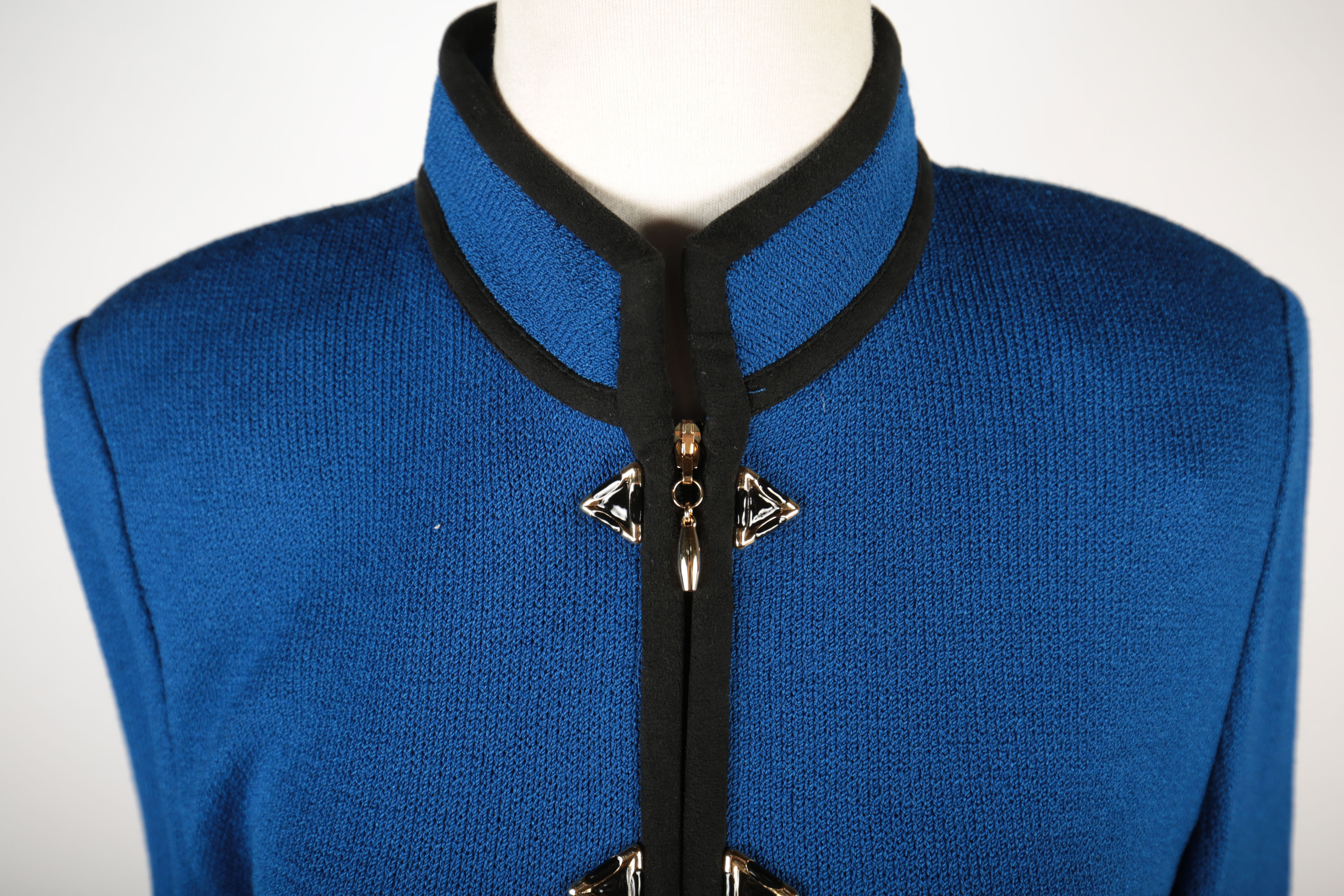 St. John Asian Inspired Tunic Jacket and Black Knit Dress