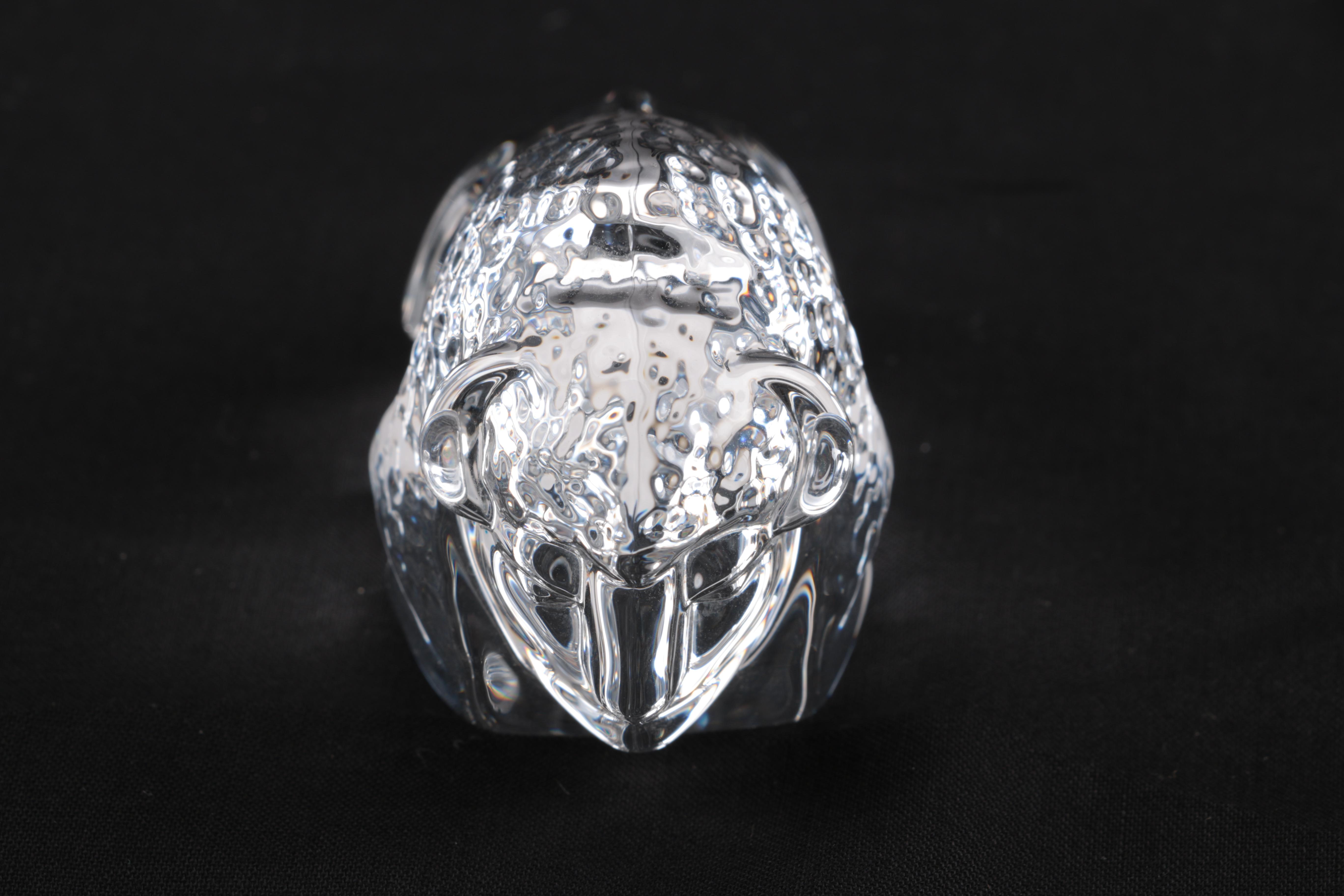 Steuben Limited Edition Crystal "Bison" Hand Cooler