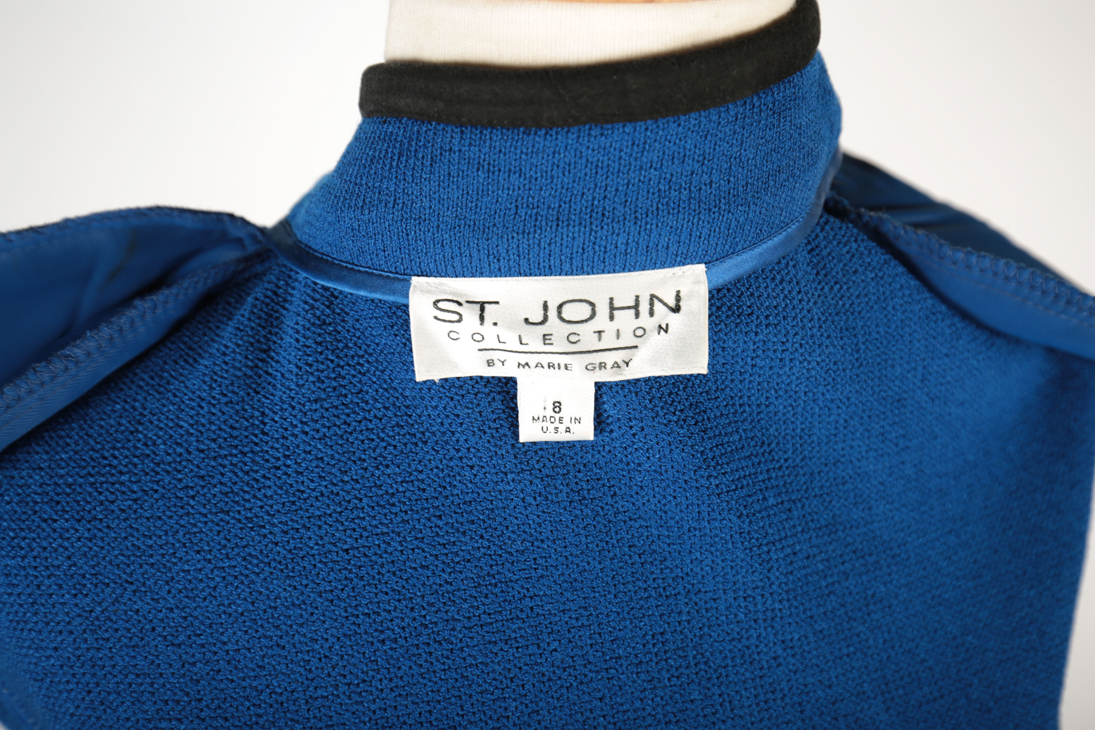 St. John Asian Inspired Tunic Jacket and Black Knit Dress