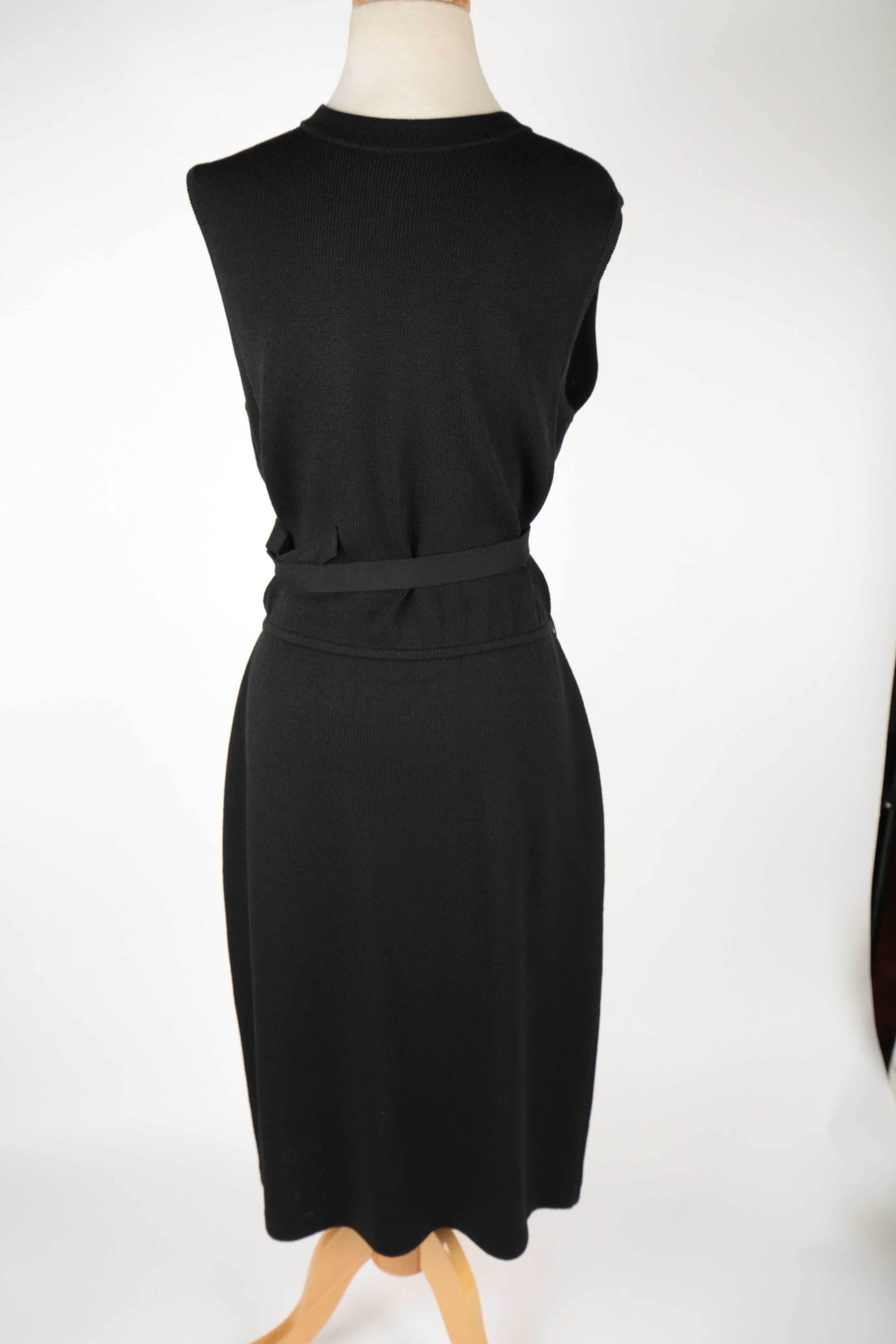 St. John Asian Inspired Tunic Jacket and Black Knit Dress
