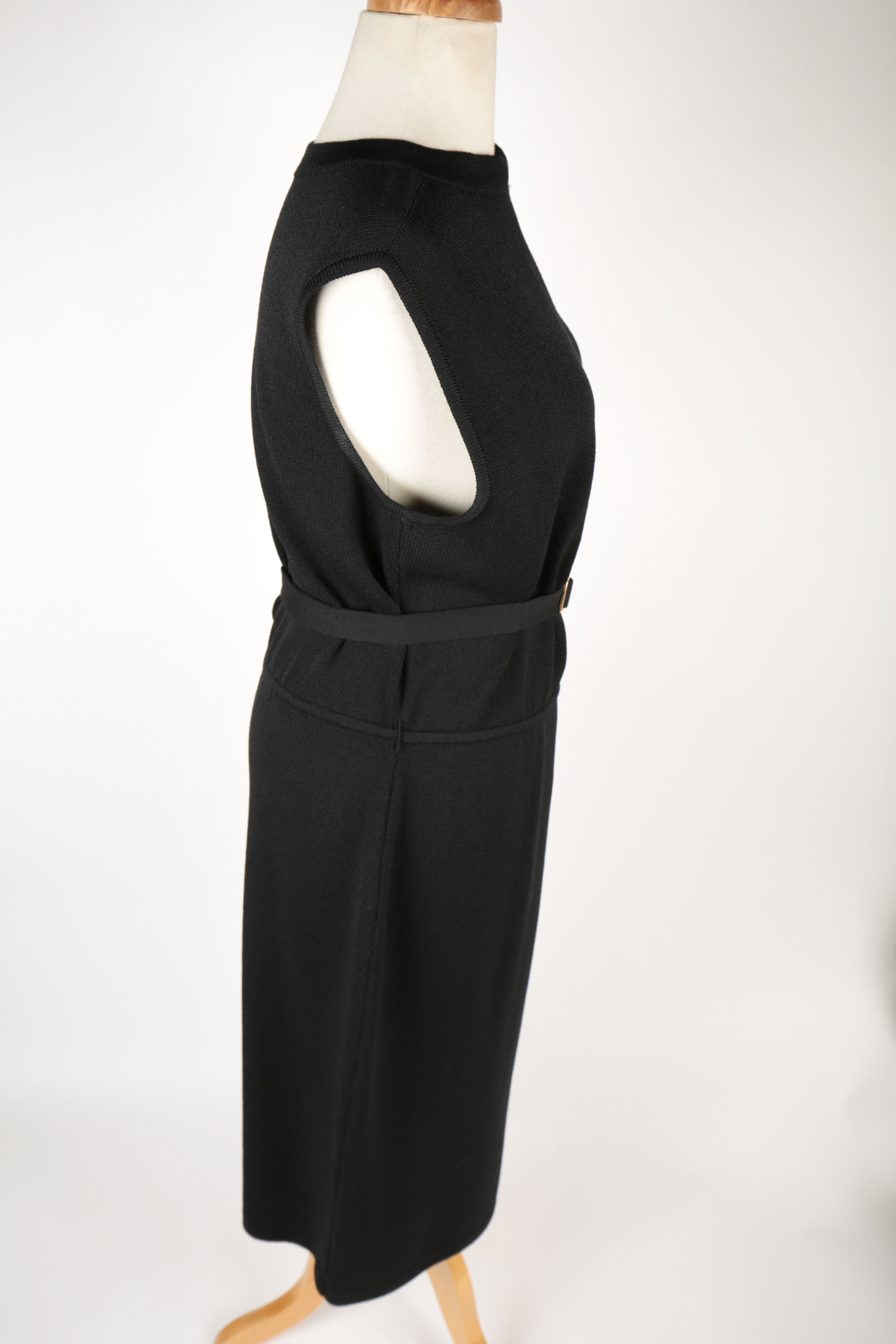 St. John Asian Inspired Tunic Jacket and Black Knit Dress