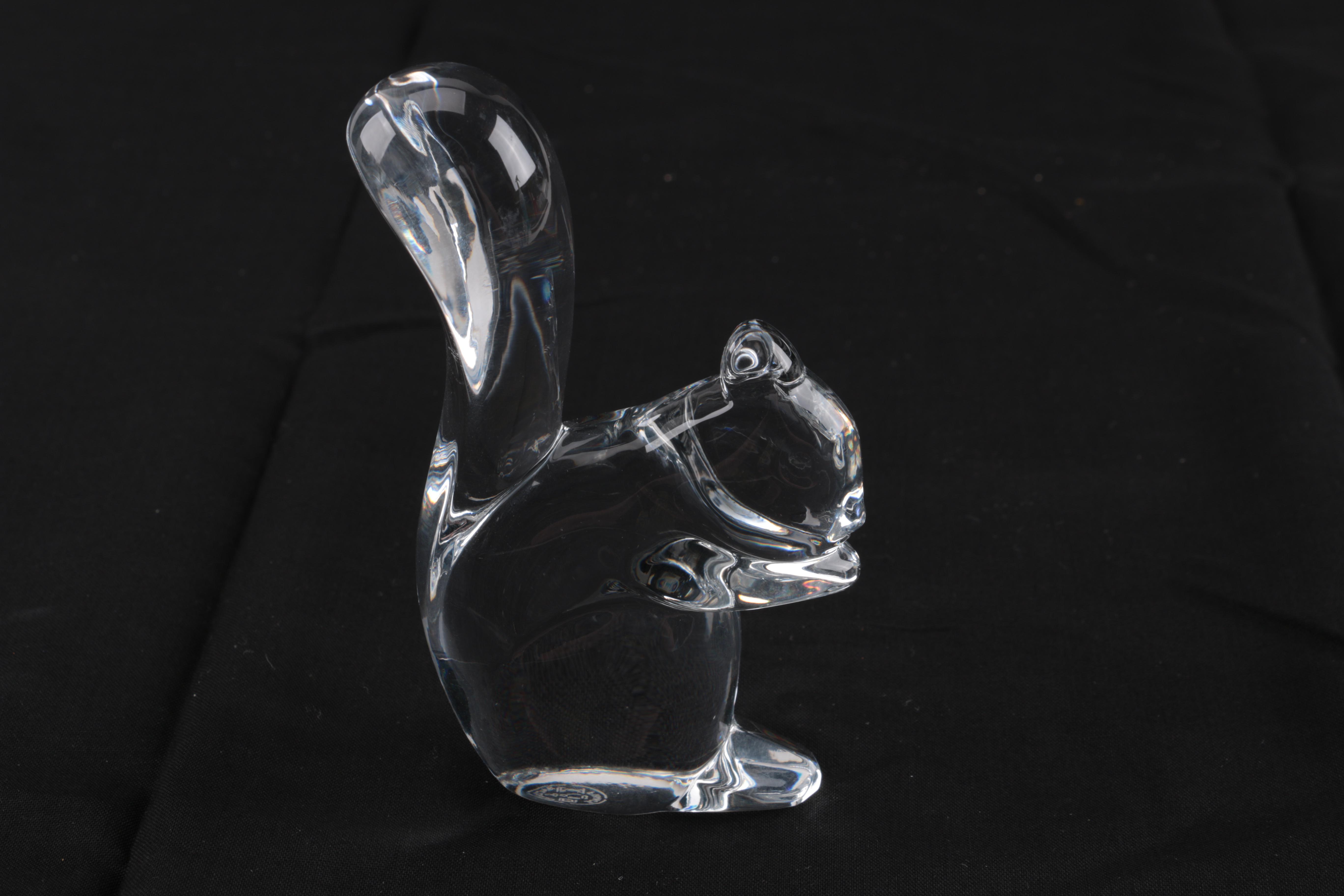 Baccarat Crystal Squirrel Figurine