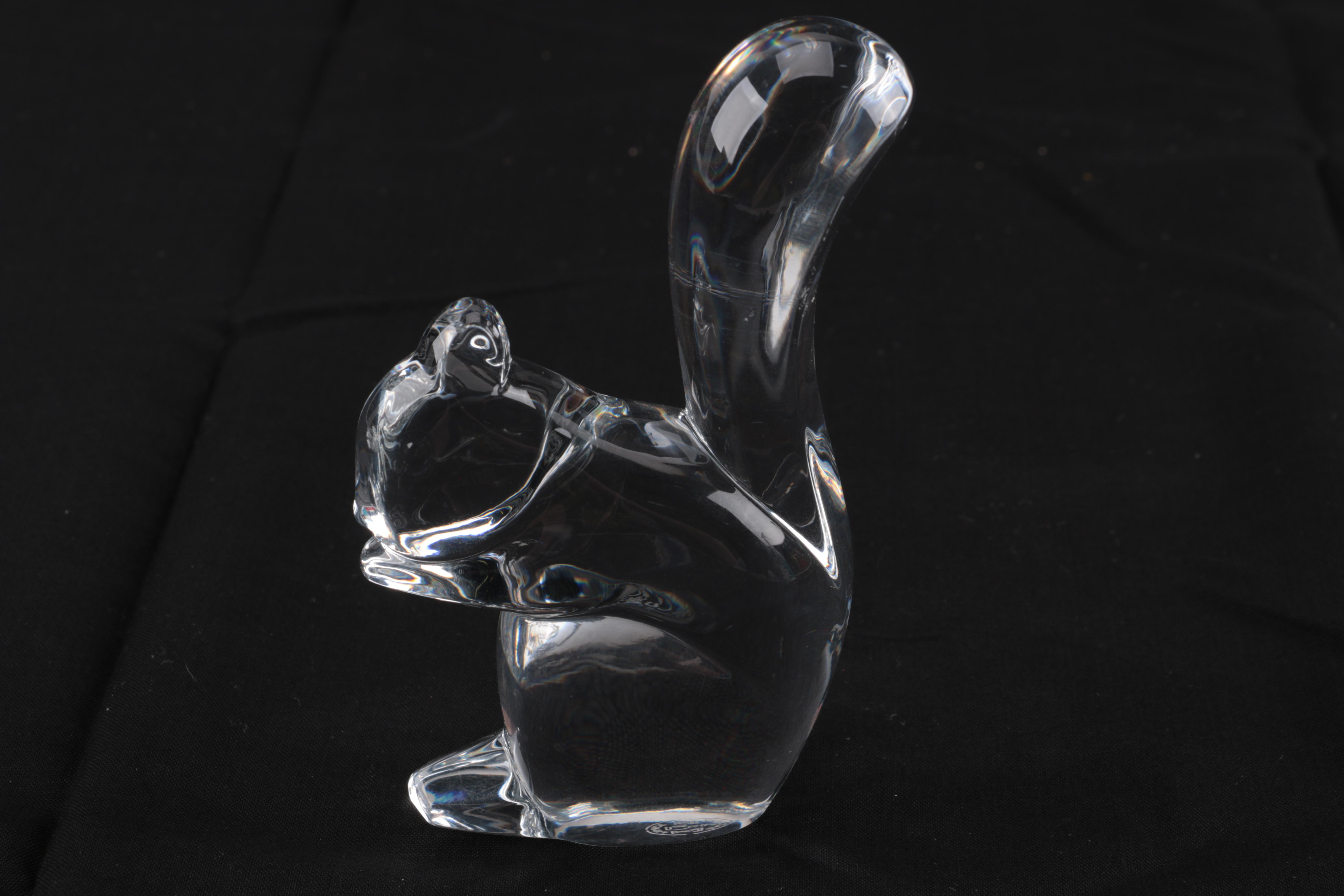Baccarat Crystal Squirrel Figurine