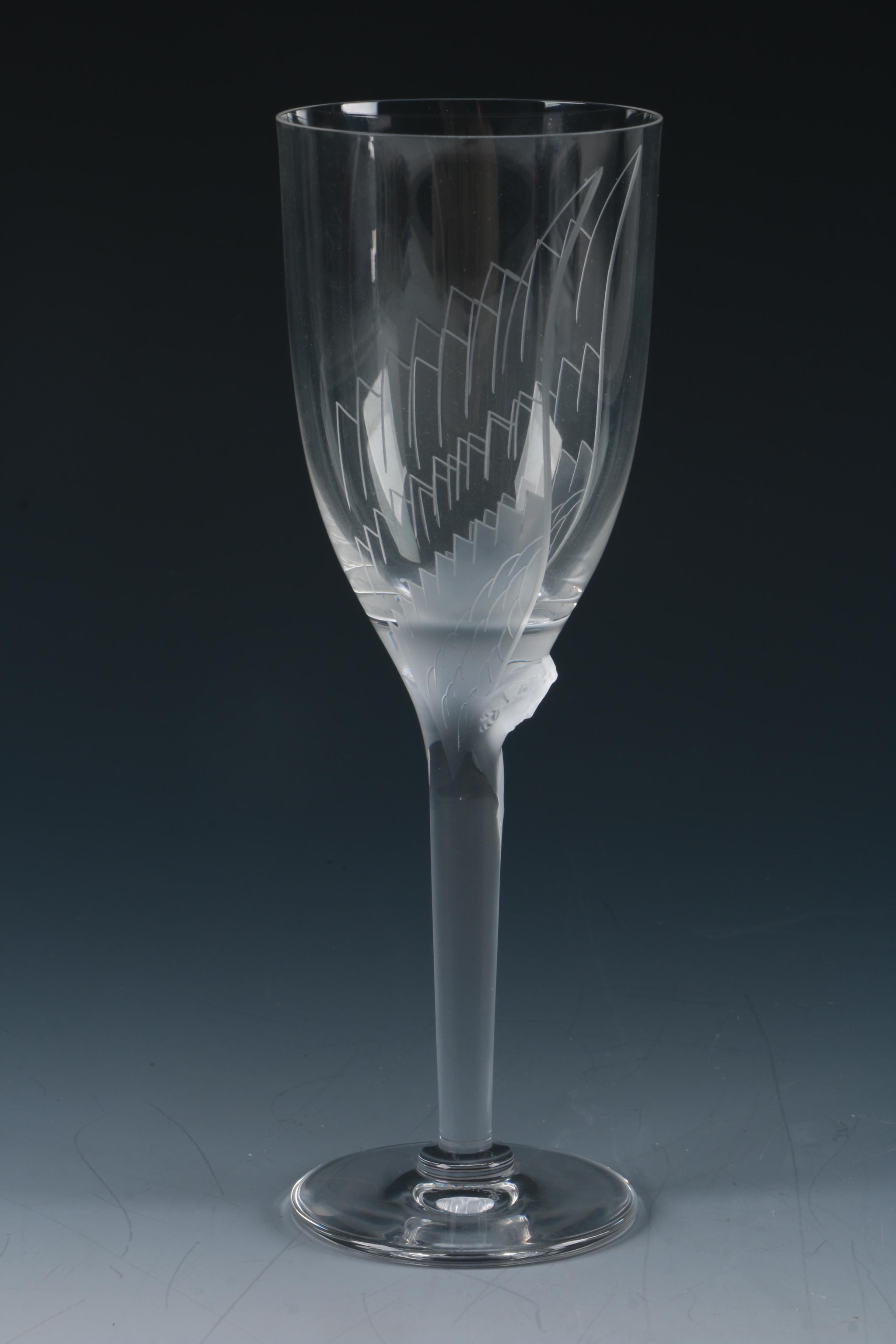 Lalique "Ange" Champagne Flutes