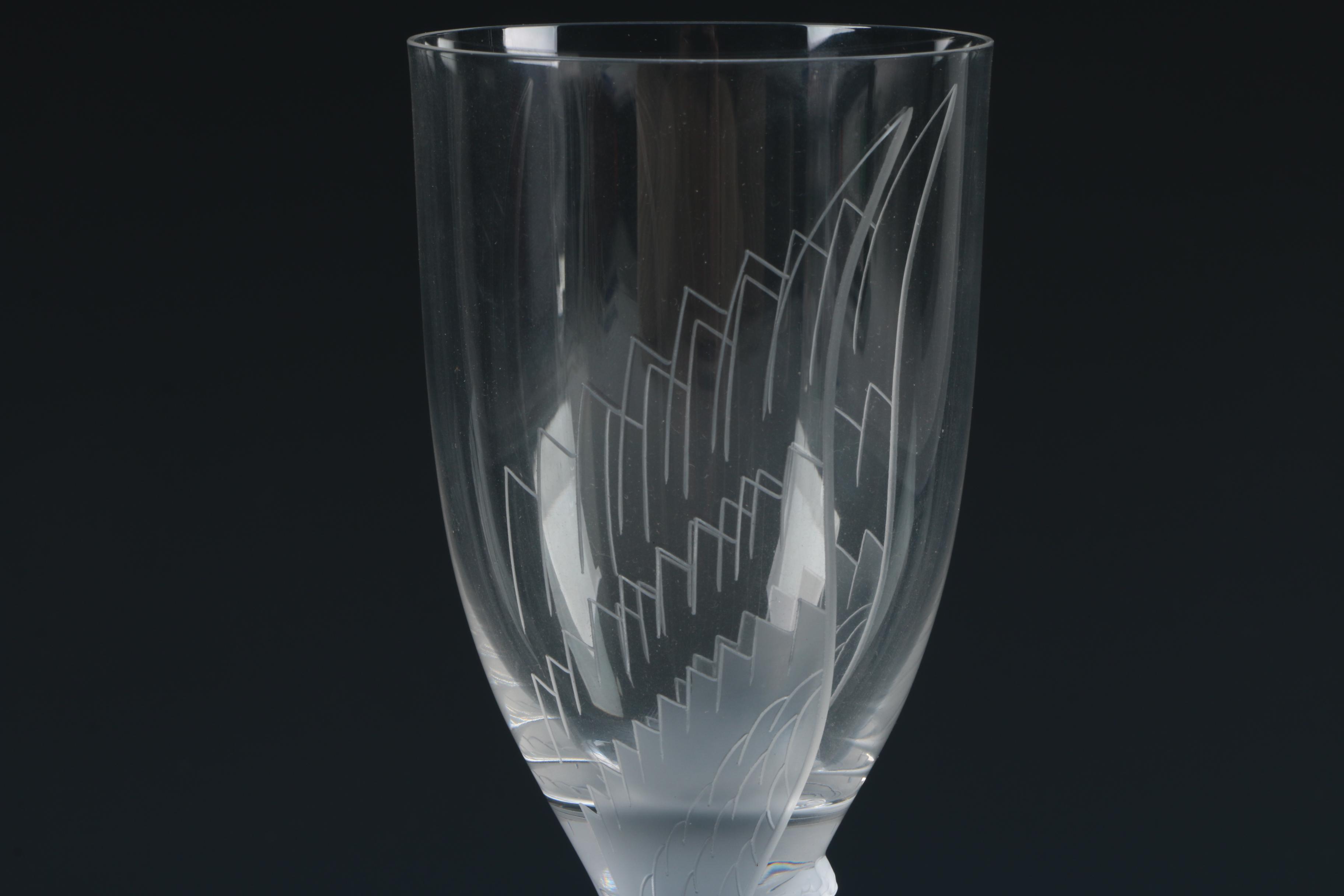 Lalique "Ange" Champagne Flutes