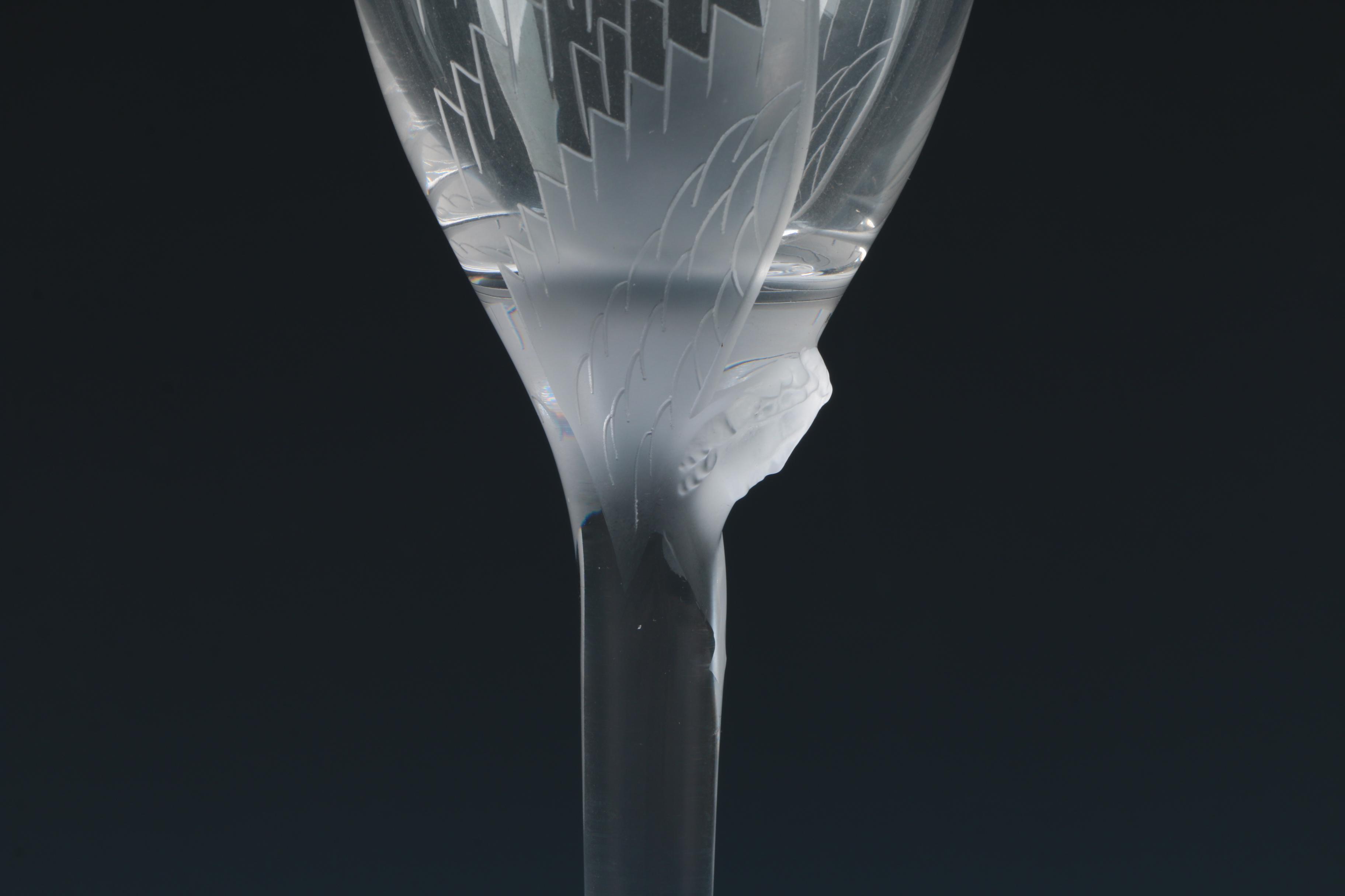 Lalique "Ange" Champagne Flutes