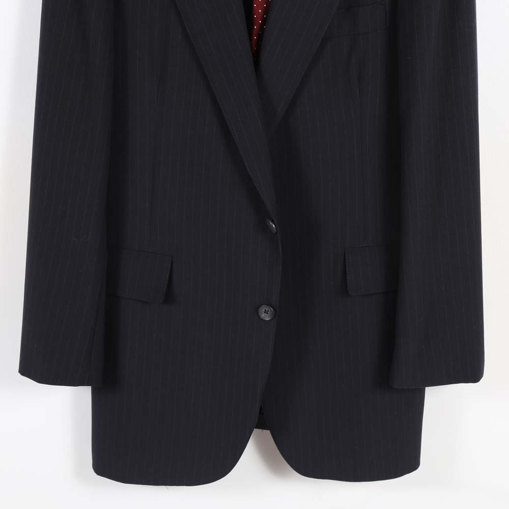 Men's Navy Blue Wool Pinstripe Suit by Britches of Georgetown