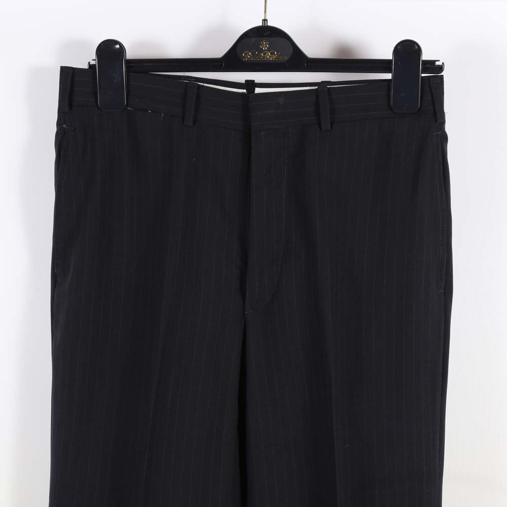 Men's Navy Blue Wool Pinstripe Suit by Britches of Georgetown