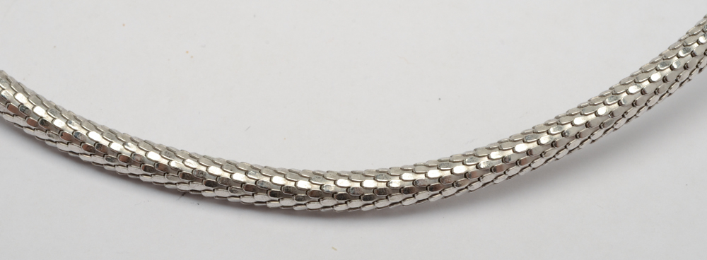 Dyadema Textured Sterling Silver Snake Choker and Cuff