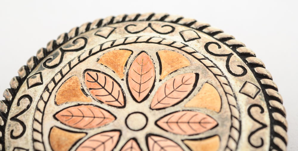 Carolyn Pollack Relios Sterling Silver and 14K Gold Medallion Pendant