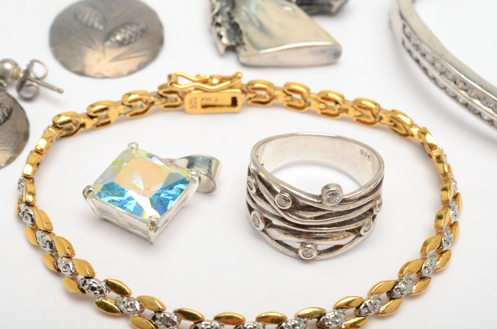 Group of Sterling Silver Jewelry