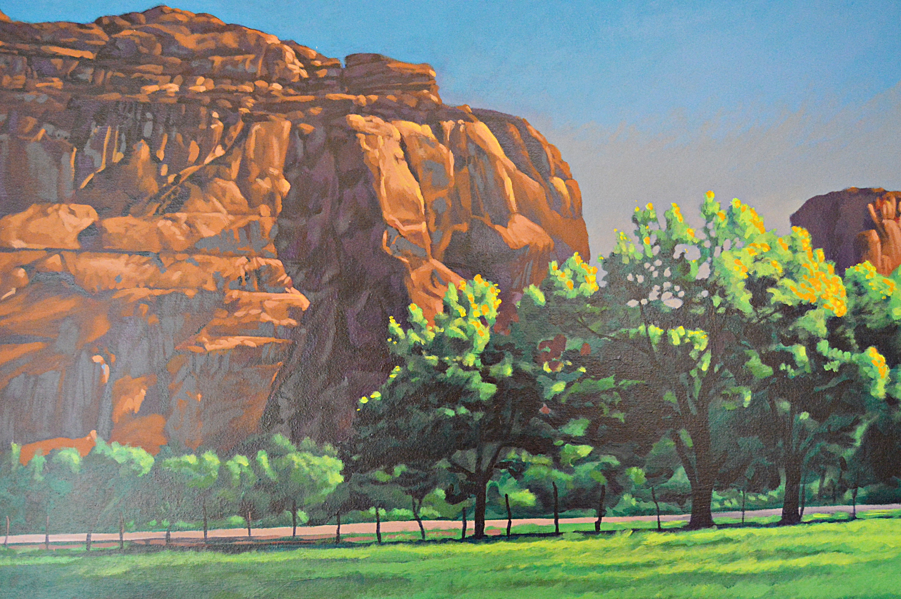 John P. Stewart Oil on Canvas of a Canyonlands Landscape