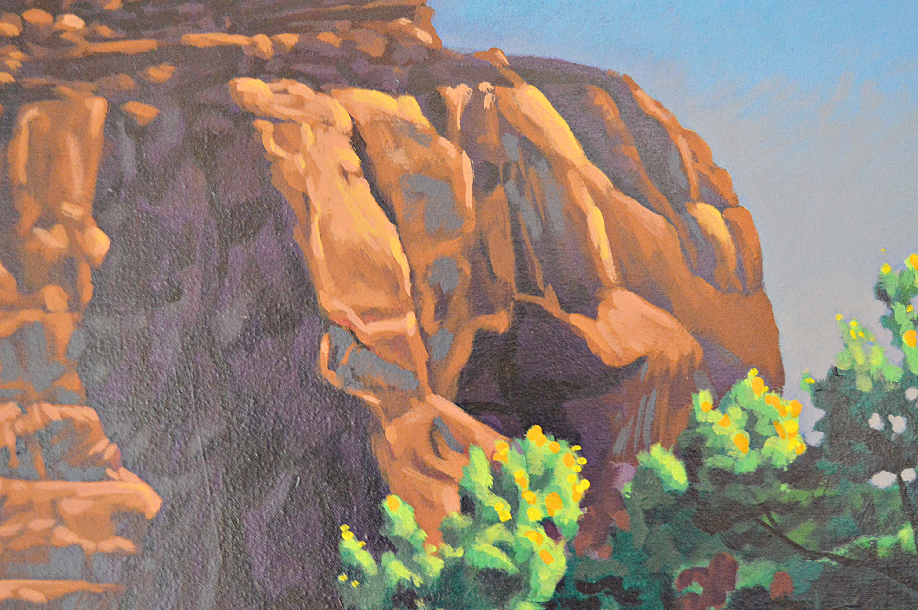John P. Stewart Oil on Canvas of a Canyonlands Landscape