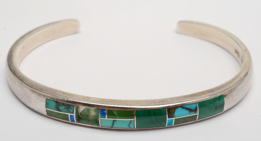 Temé Sterling Silver Stone Inlay Jewelry Suite
