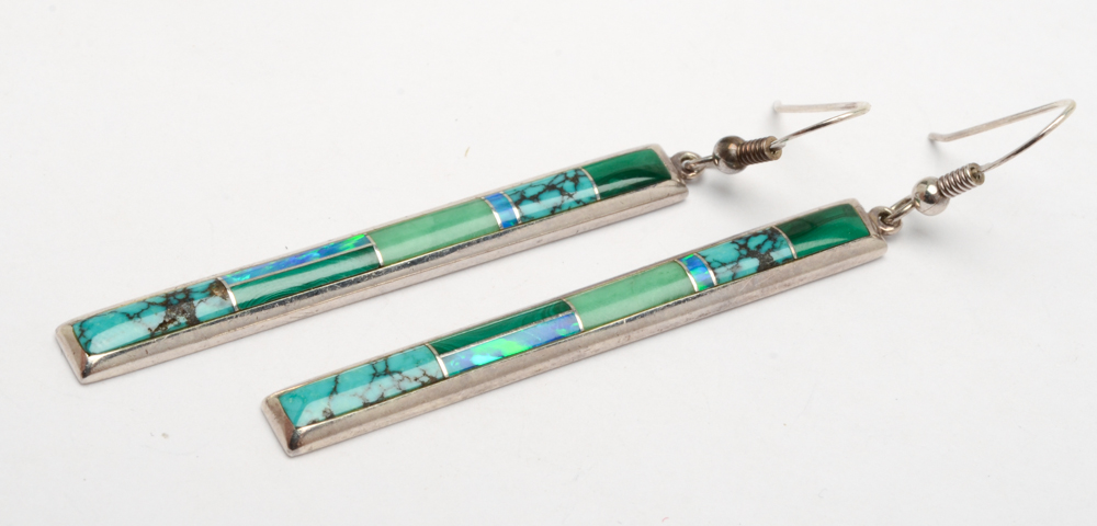 Temé Sterling Silver Stone Inlay Jewelry Suite