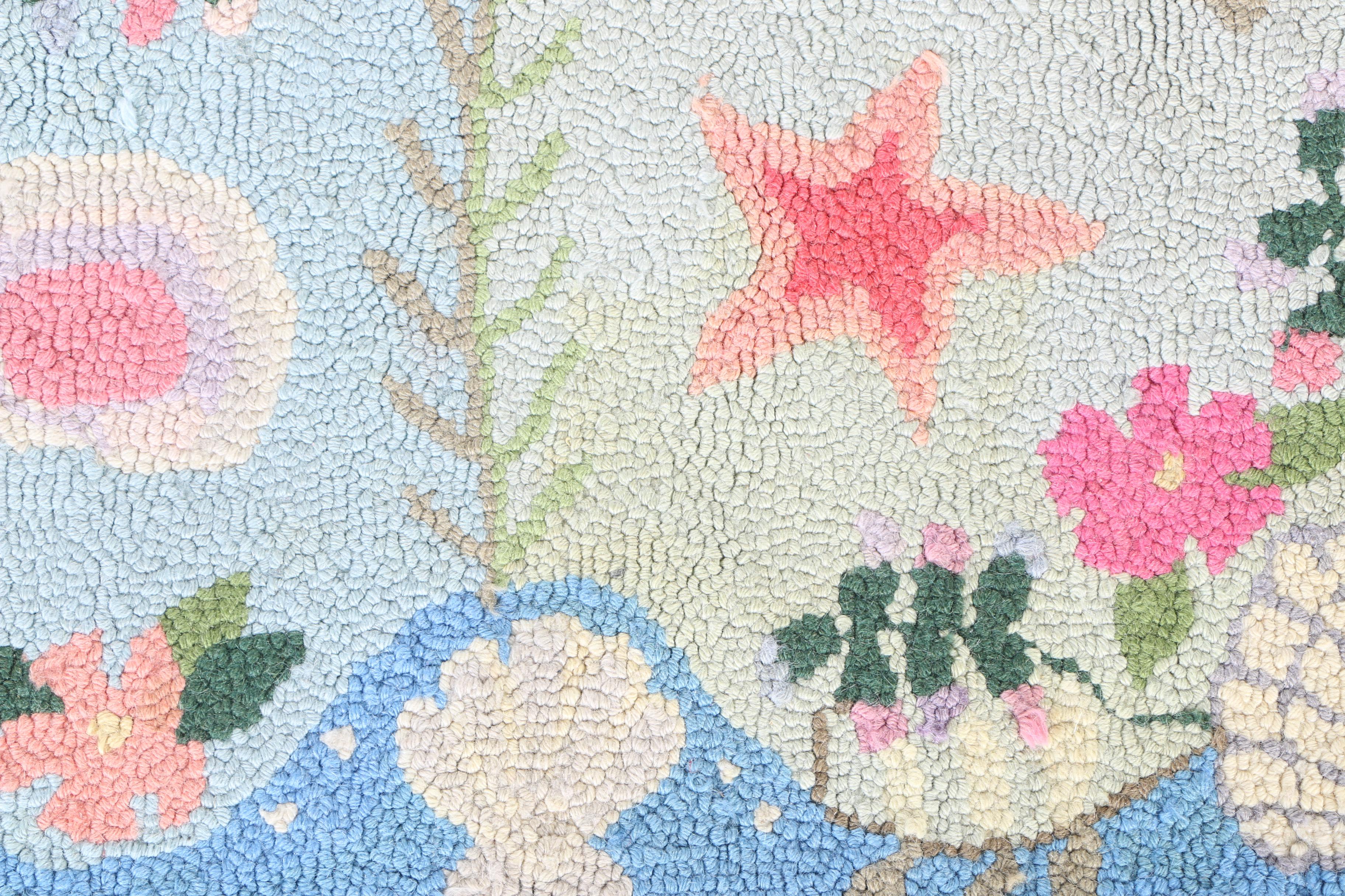 Pair of Claire Murray Handmade Nautical Themed Wool Rugs