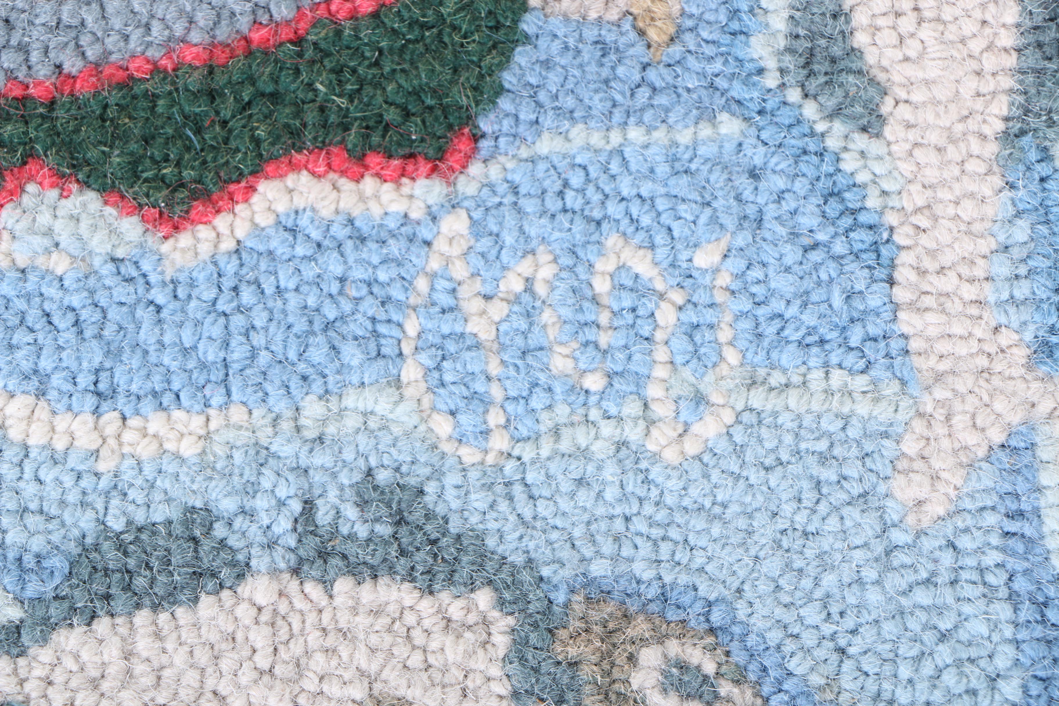 Pair of Claire Murray Handmade Nautical Themed Wool Rugs