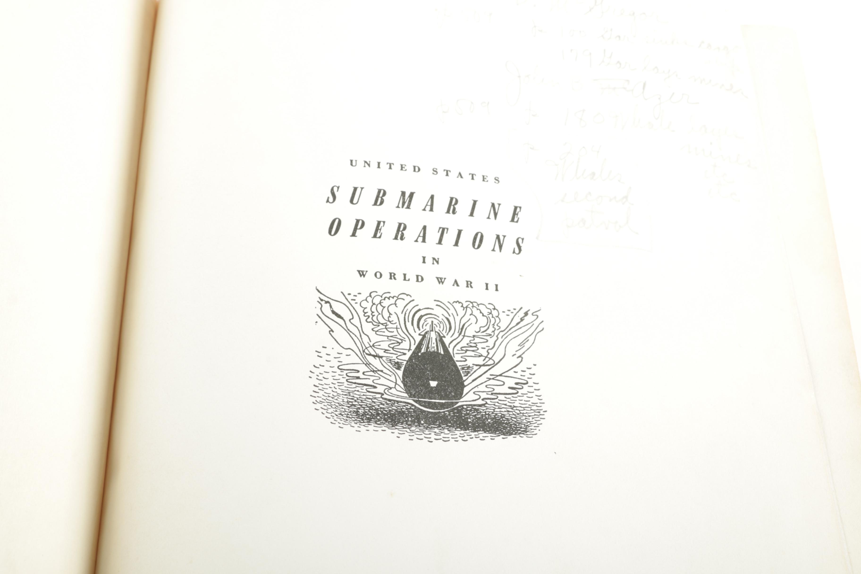 1958 "United States Submarine Operations in World War II" by Roscoe