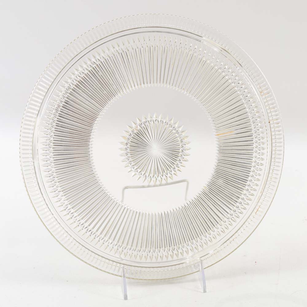 Vintage Pressed Glass Serving Pieces