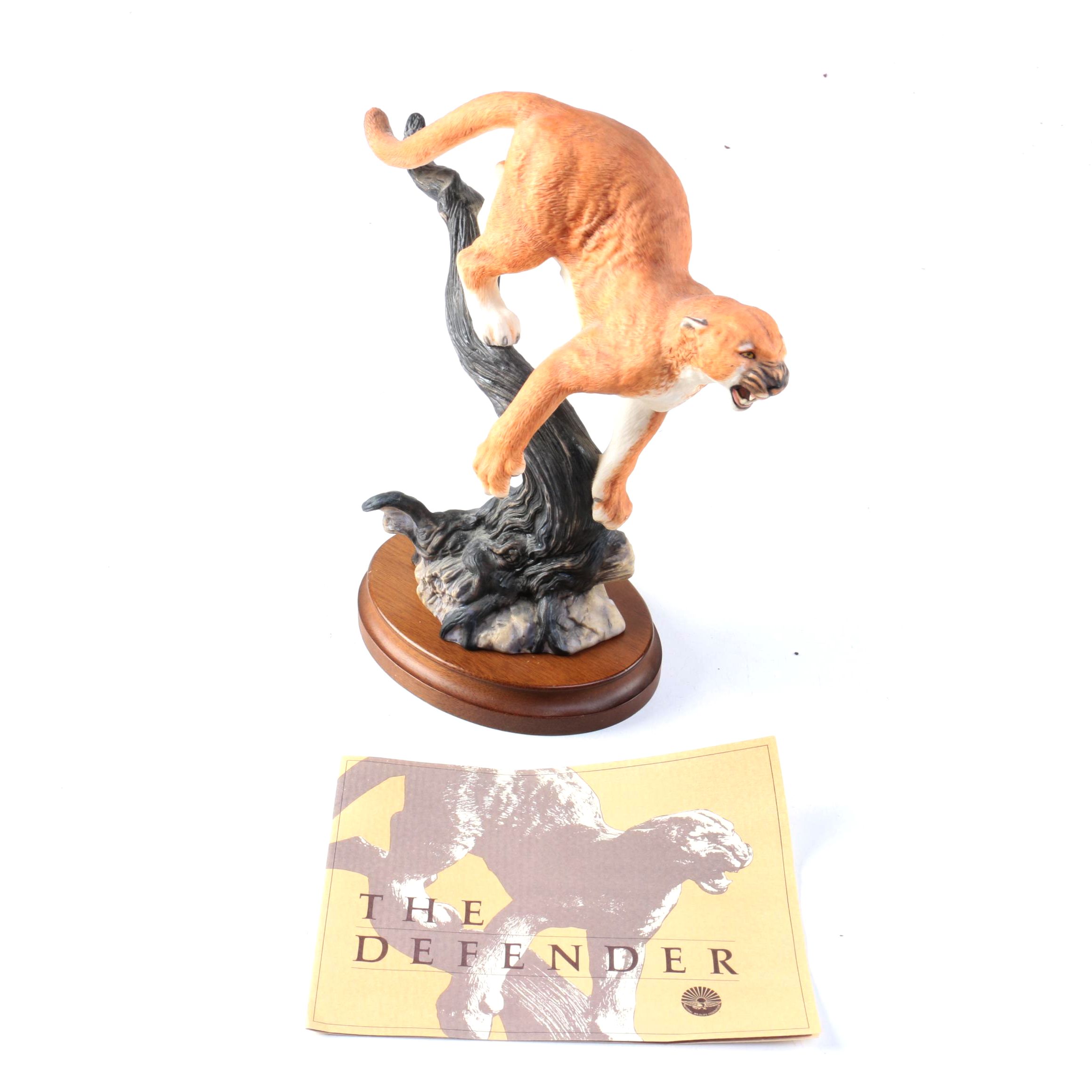 Franklin Mint Porcelain Cougar Figurine