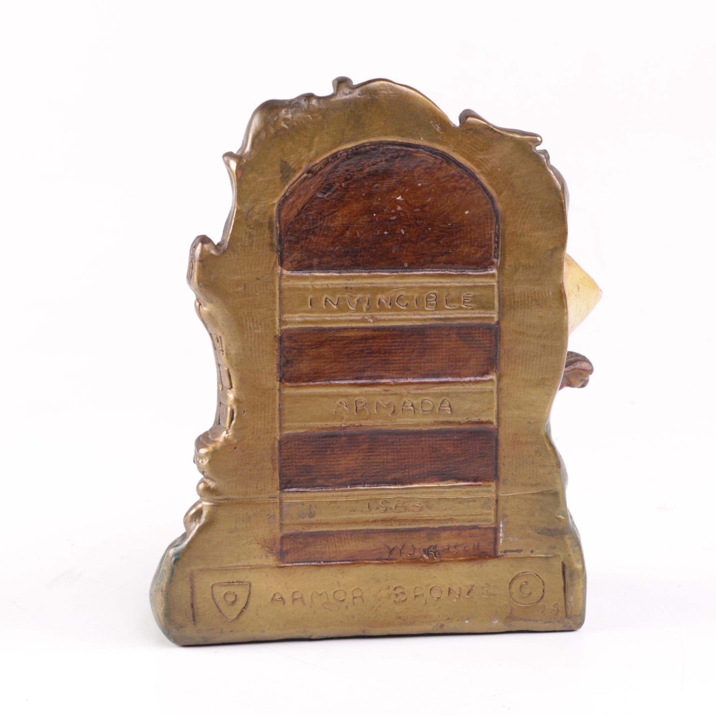 Single "Invincible Armada" Bookend by Armor Bronze